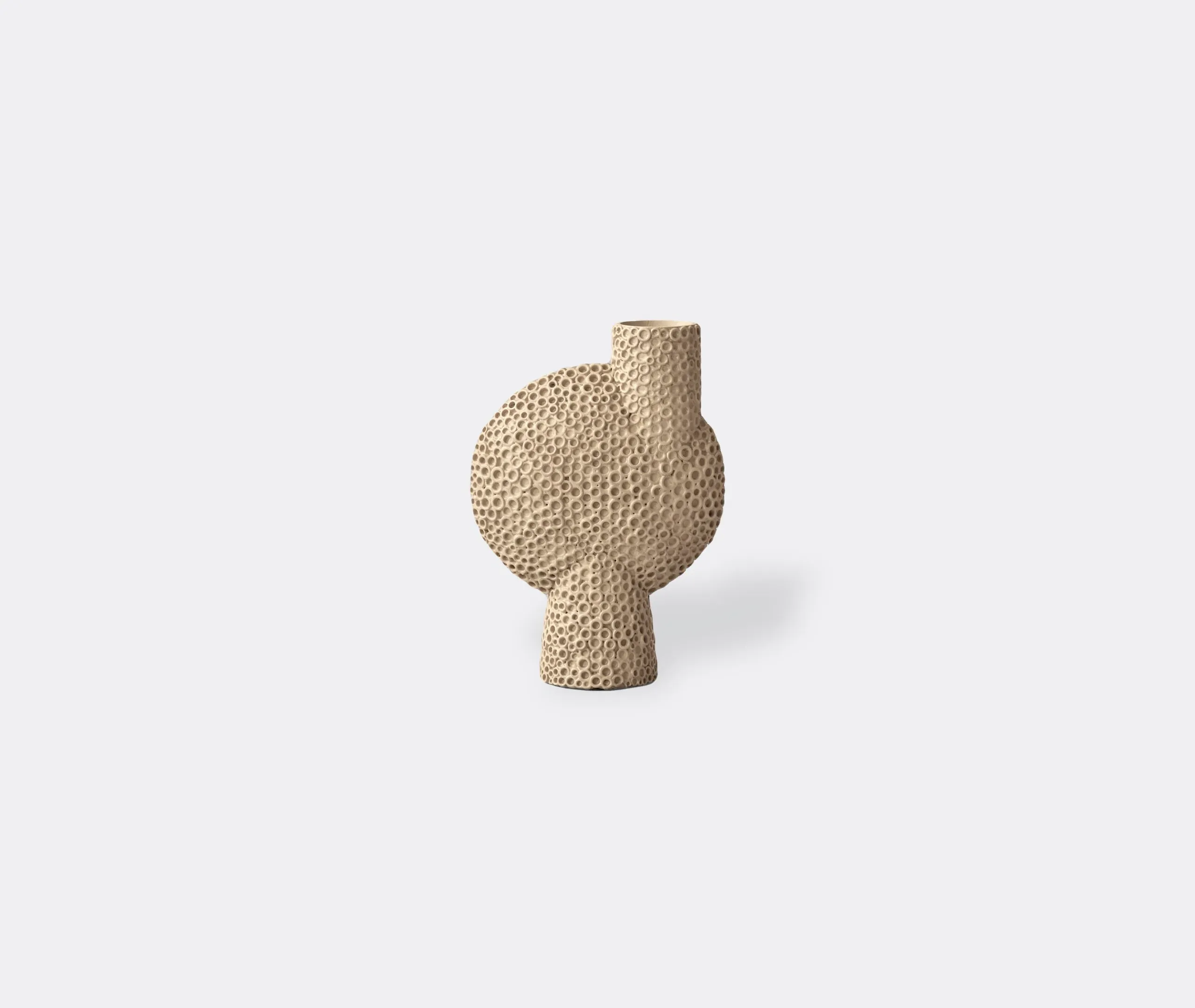 Medium Sphere Shisen Vase - Sand, Ceramic