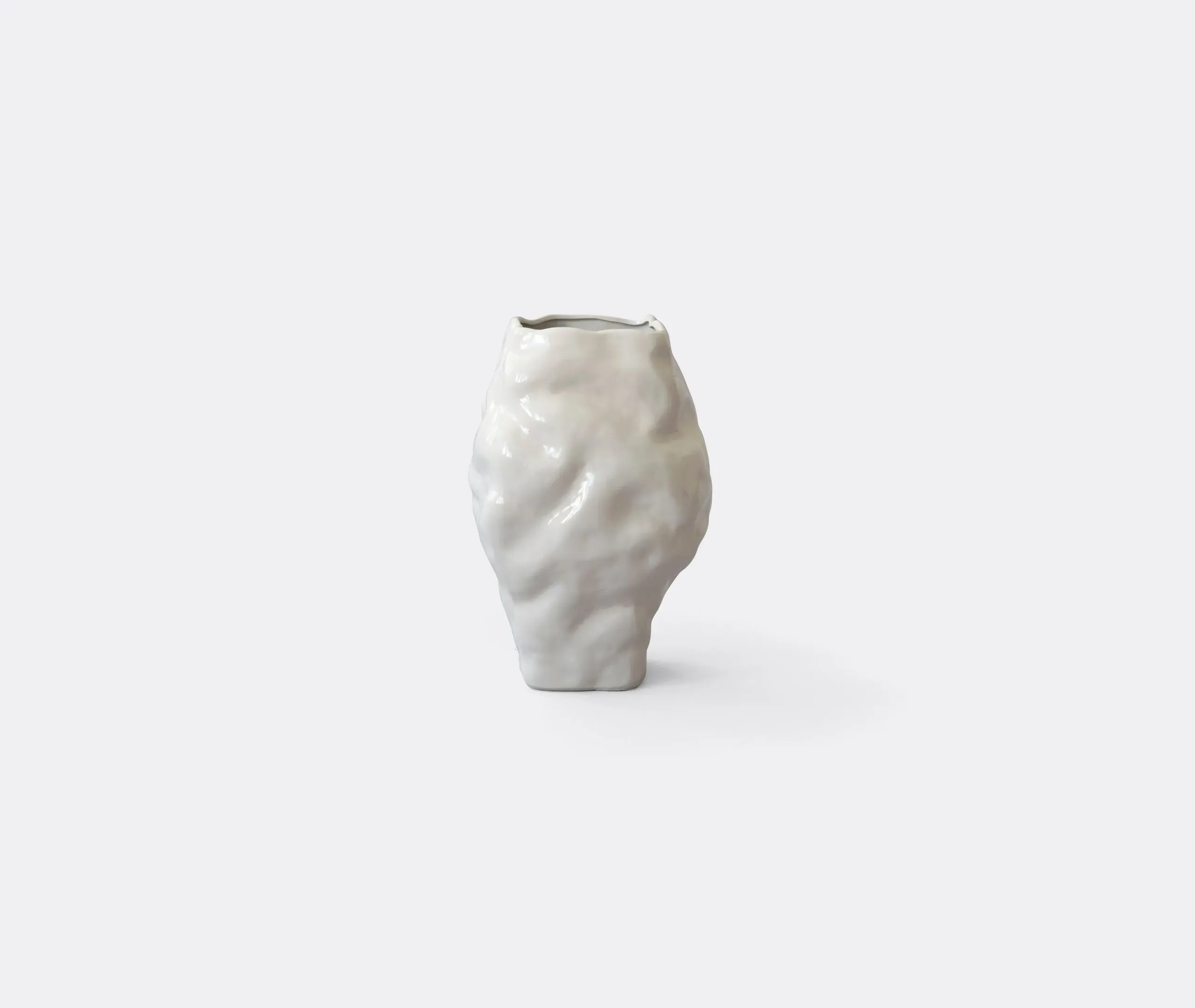 Medium Vase with Organic Shape - Birch, Ceramic