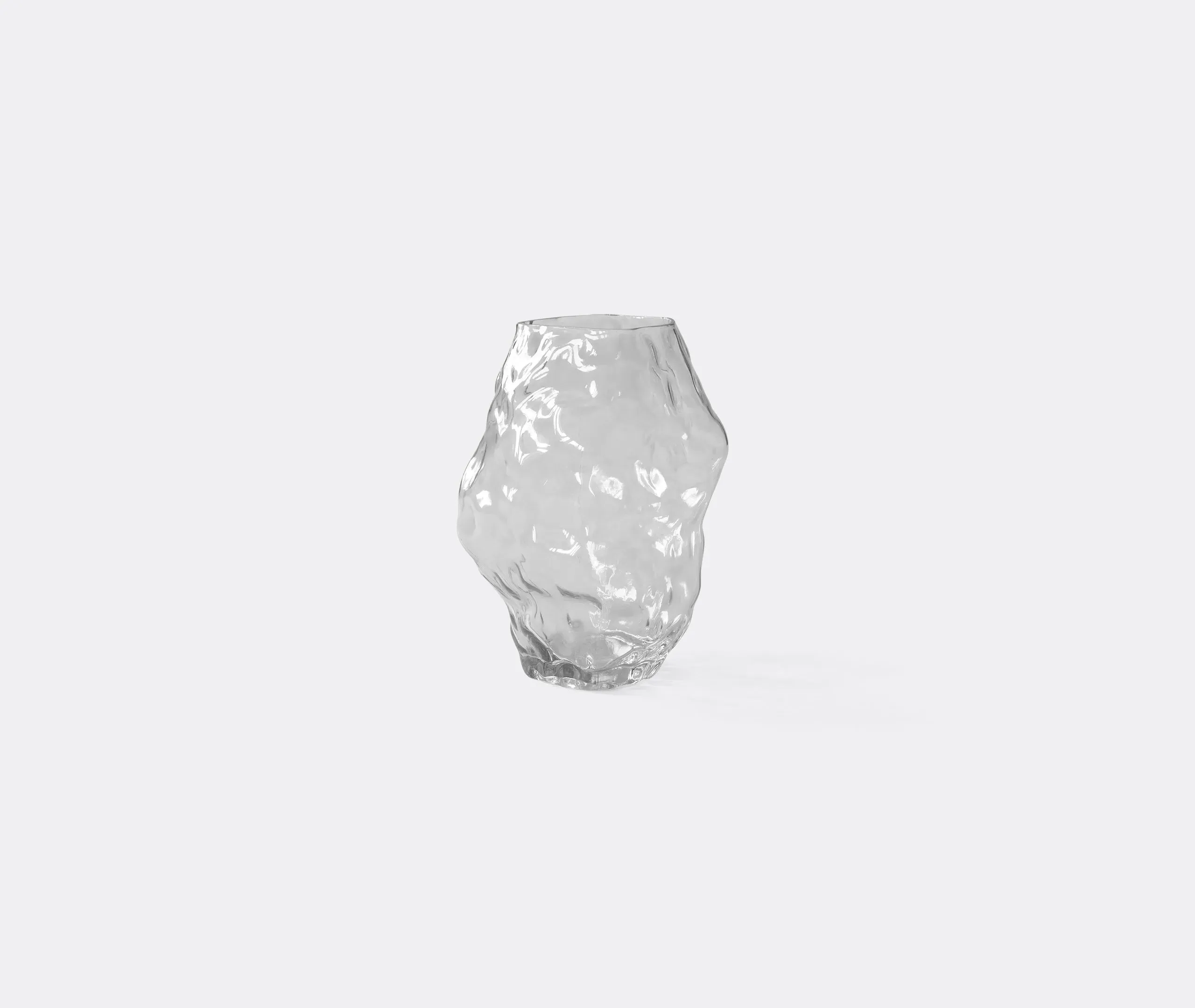 Medium Vase with Organic Shape - Clear, Glass image