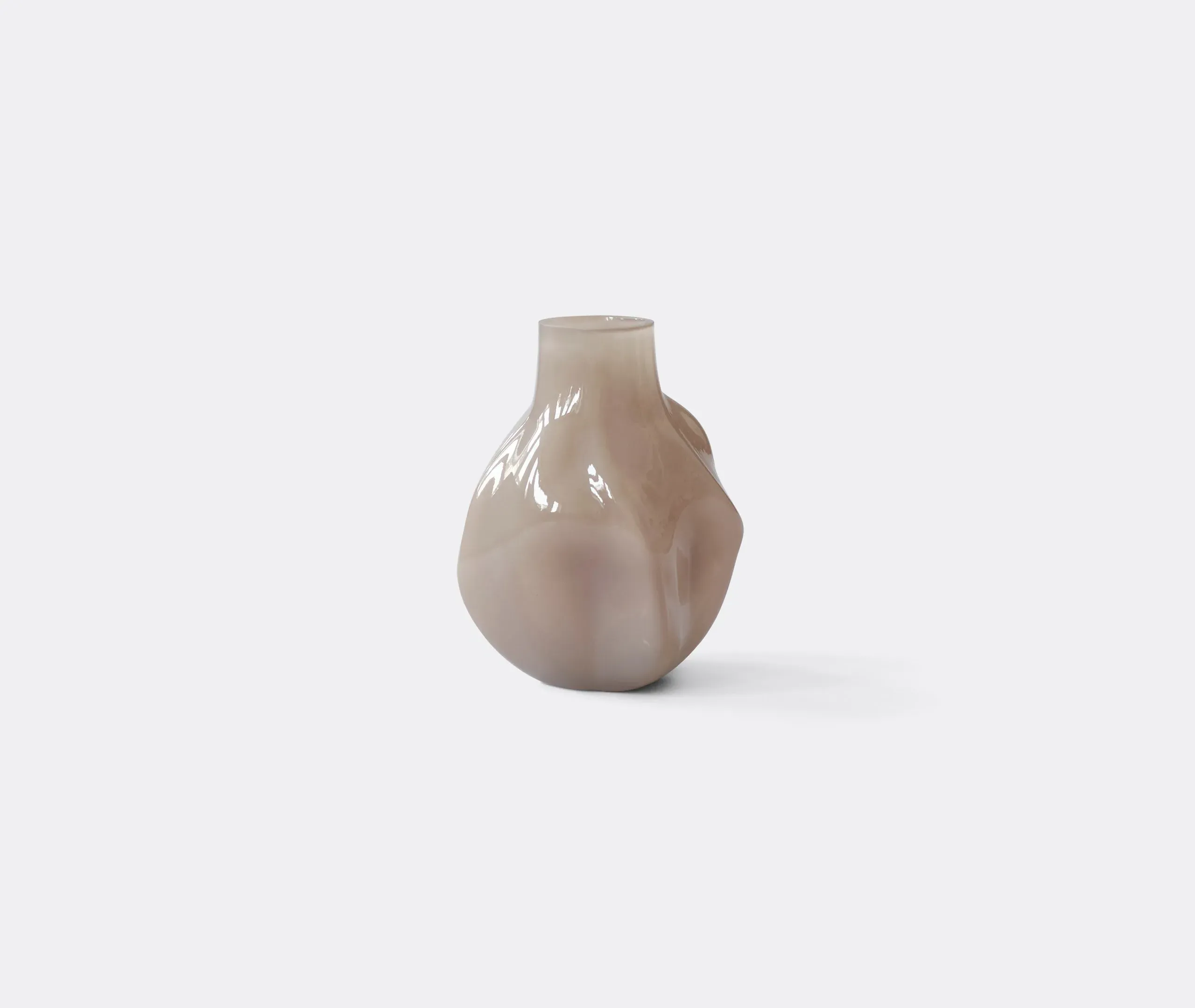 Medium Vase with Organic Shape - Smoked Desert, Glass image