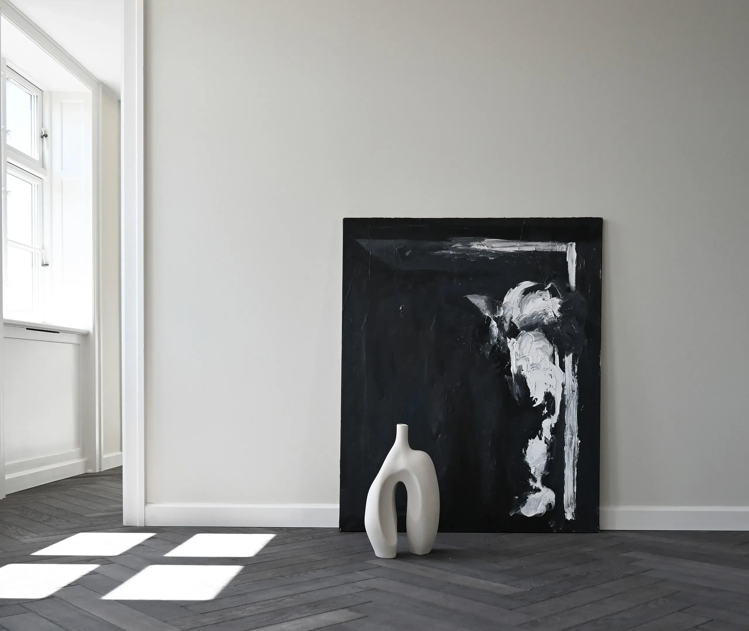 Medium Vase with Sculptural Legs - Birch, Ceramic