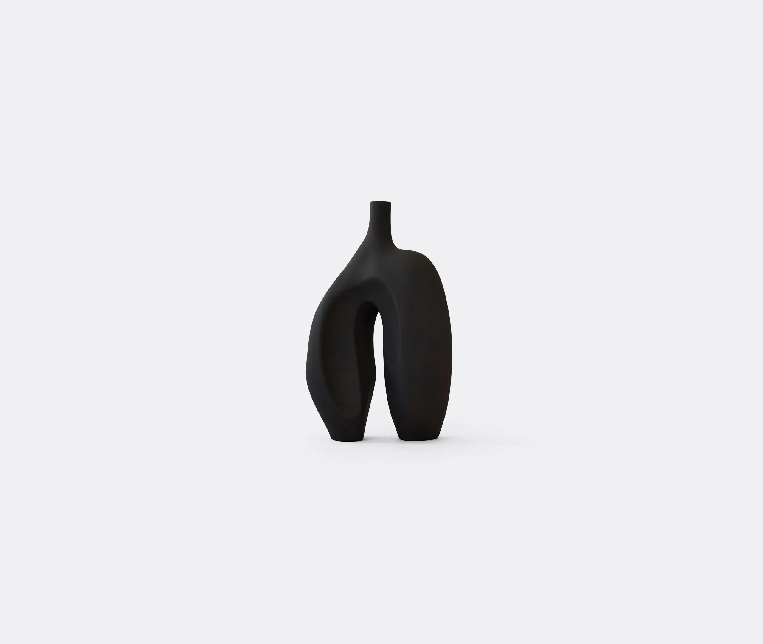 Medium Vase with Sculptural Legs - Coffee, Ceramic