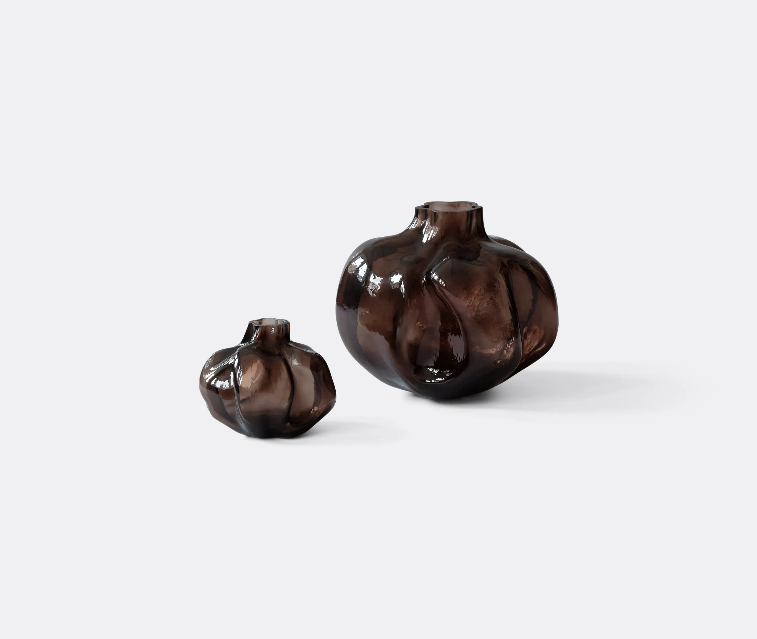 Medium Wabi Vase - Smoked Forest, Glass