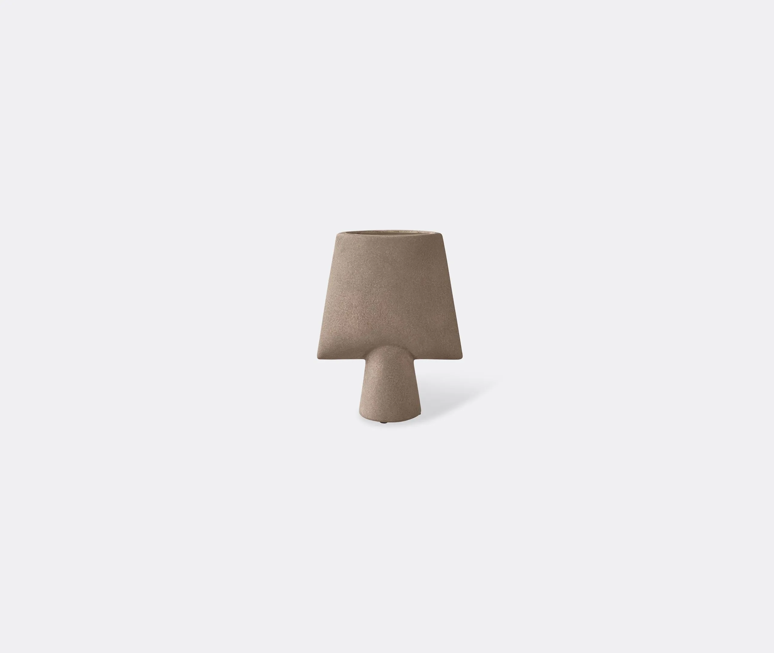 Mini Square Vase Hand Glazed - Taupe, Ceramic