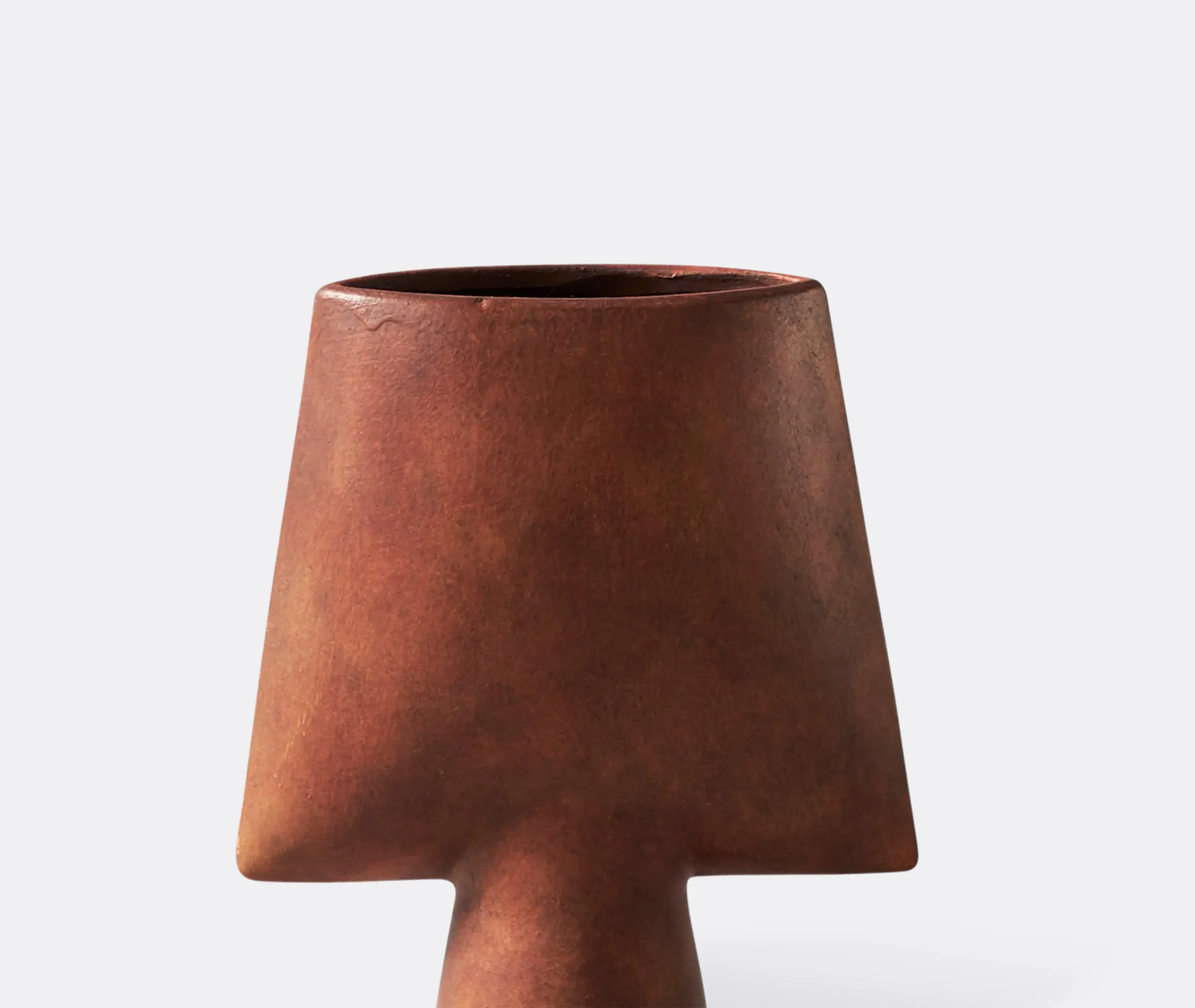Mini Square Vase Hand Glazed - Terracotta, Ceramic