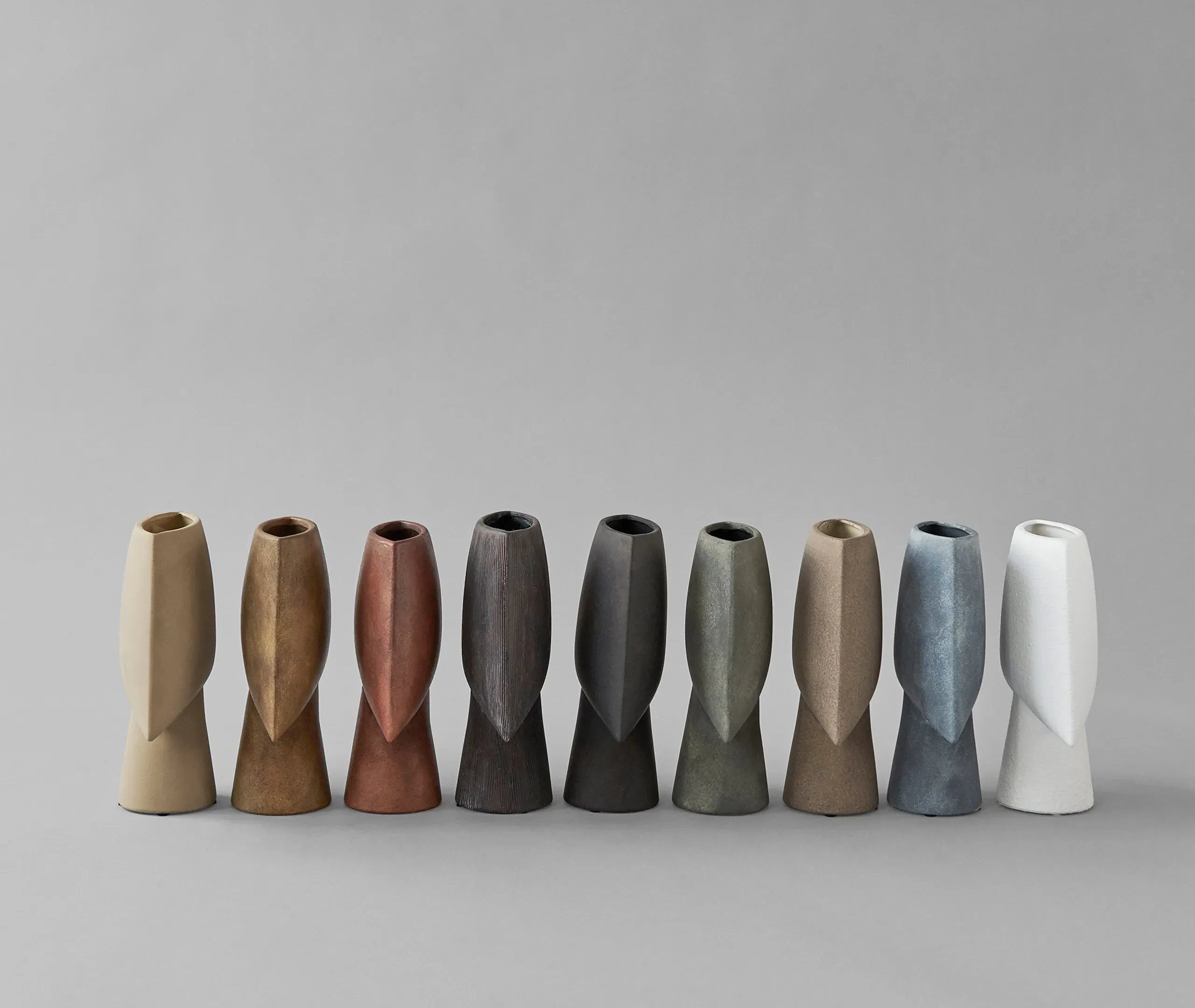 Mini Square Vase Hand Glazed - Terracotta, Ceramic