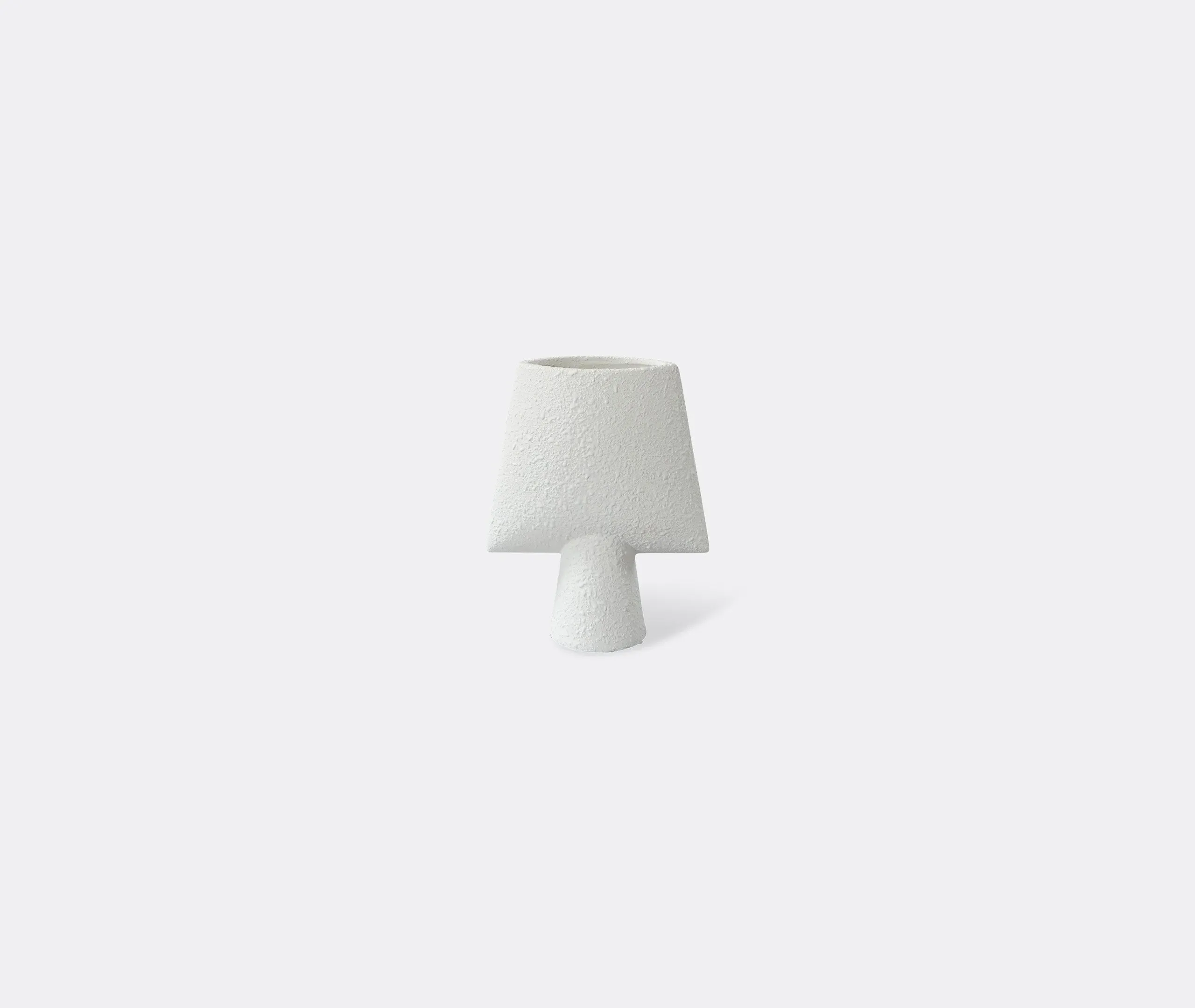 Mini Square Vase with Textured Surface - White, Ceramic