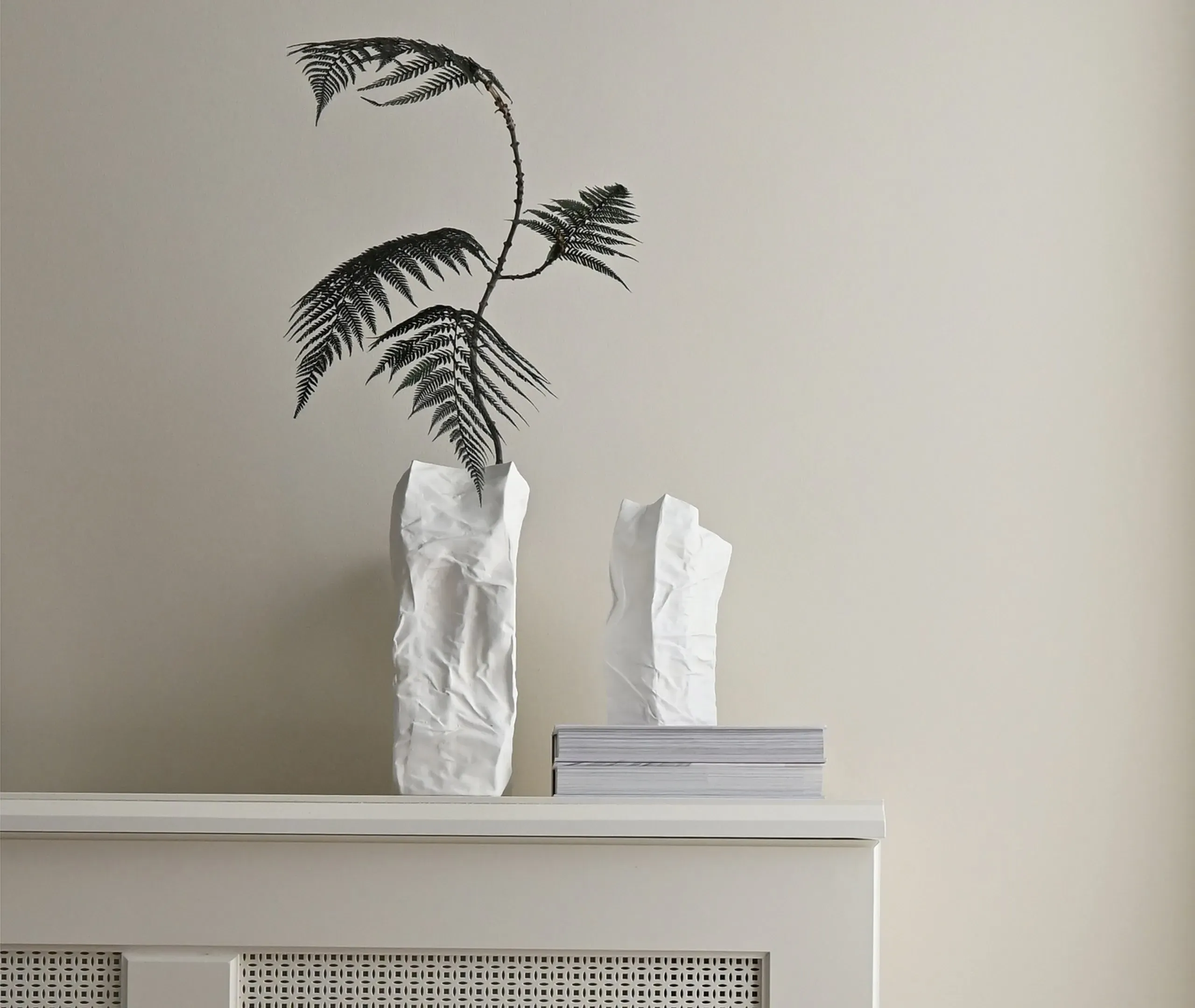 Mini Vase with Textured Surface - Bone White, Ceramic