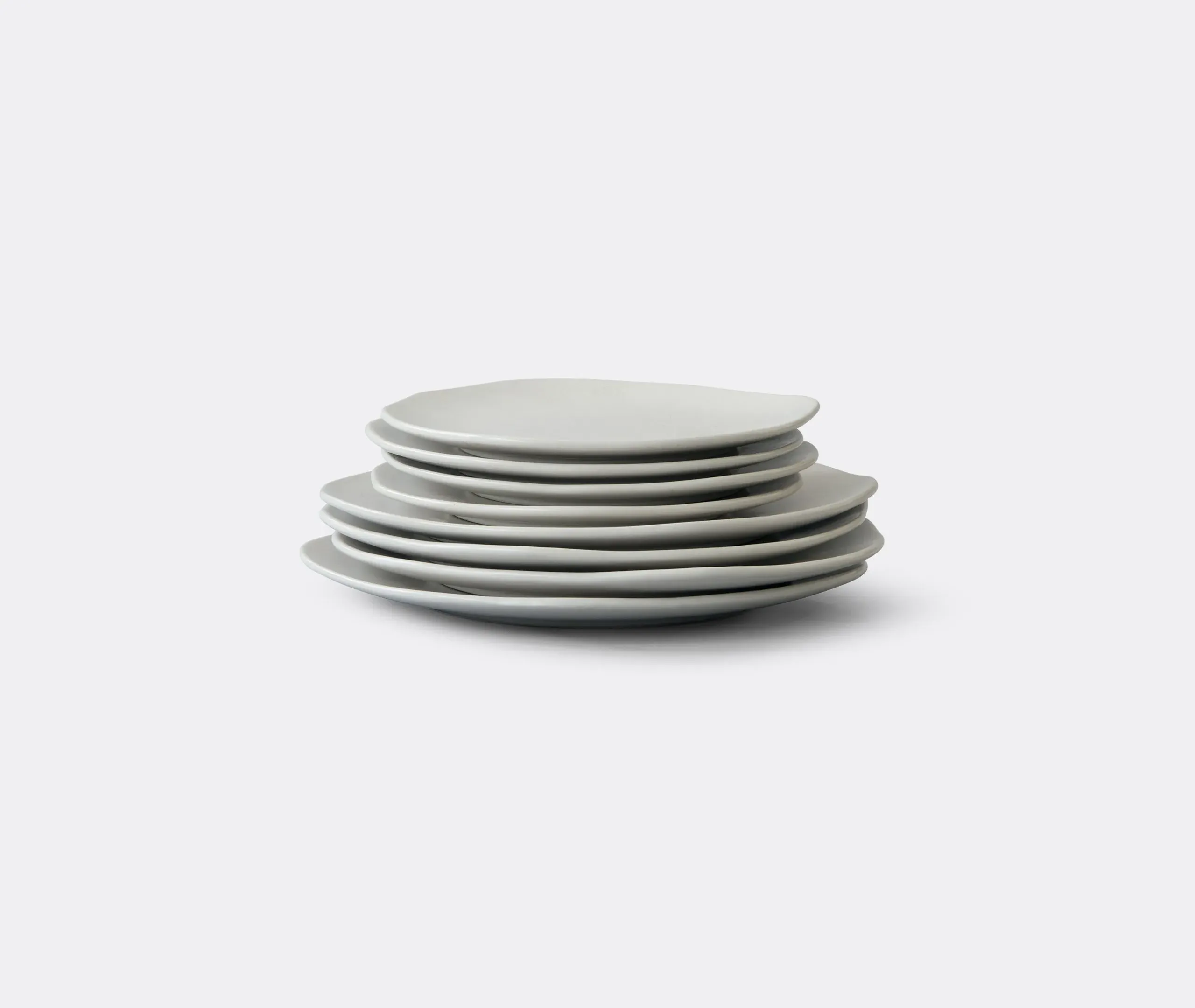 Native Dinner and Dessert Plate Set of Eight - Birch