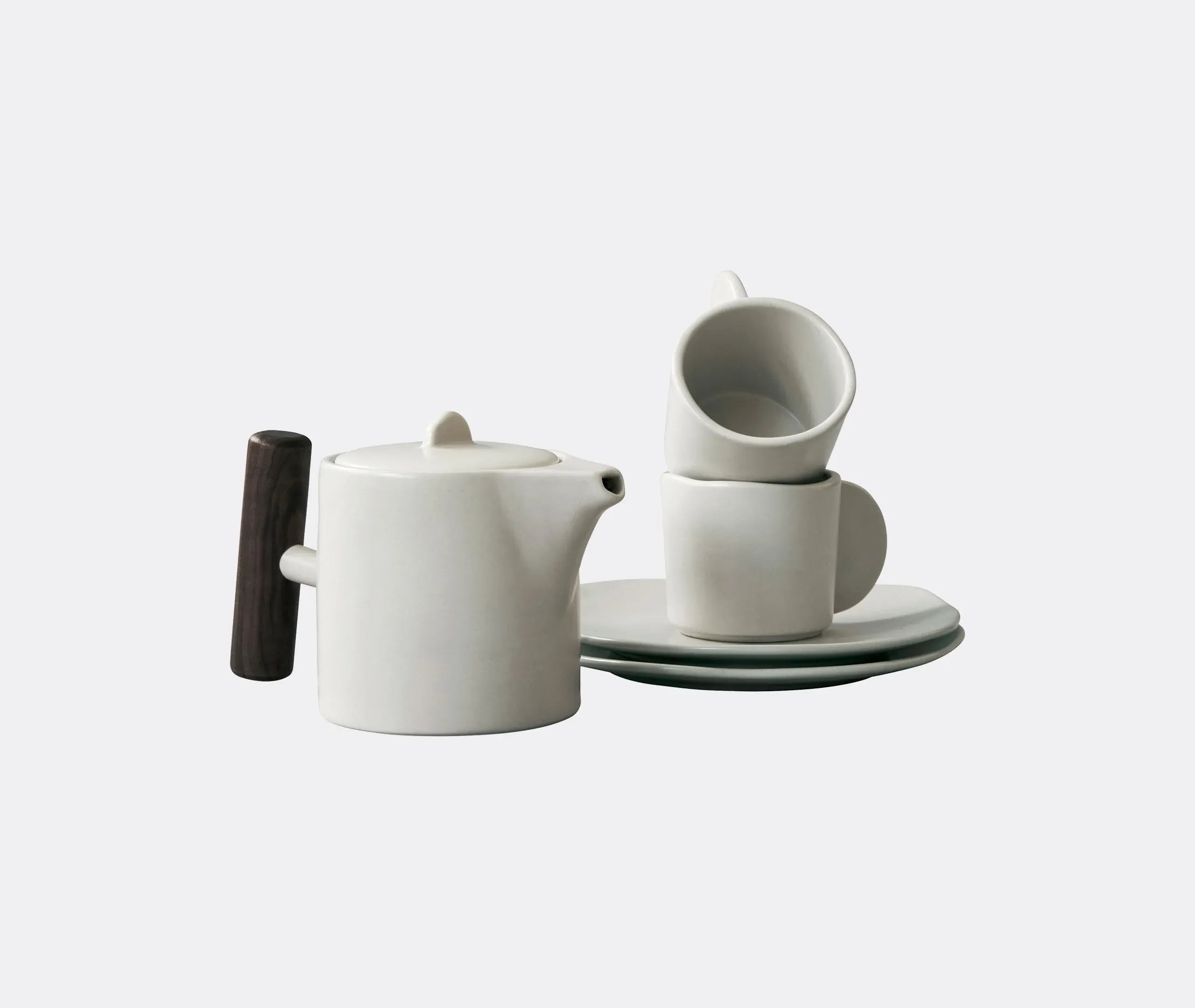 Native Tea Set with Wooden Handle - Birch