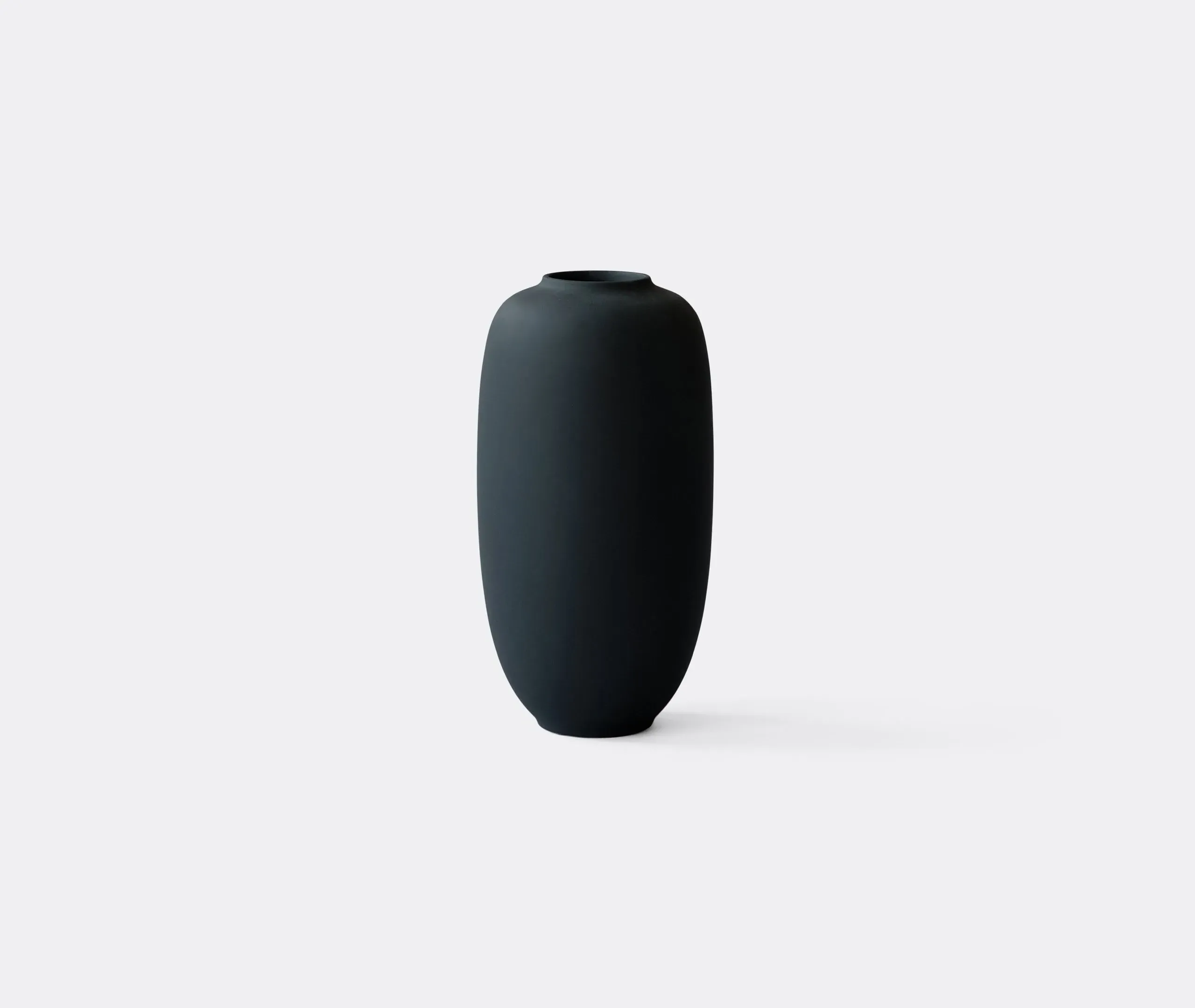 Oval Vase with Matte Finish - Black