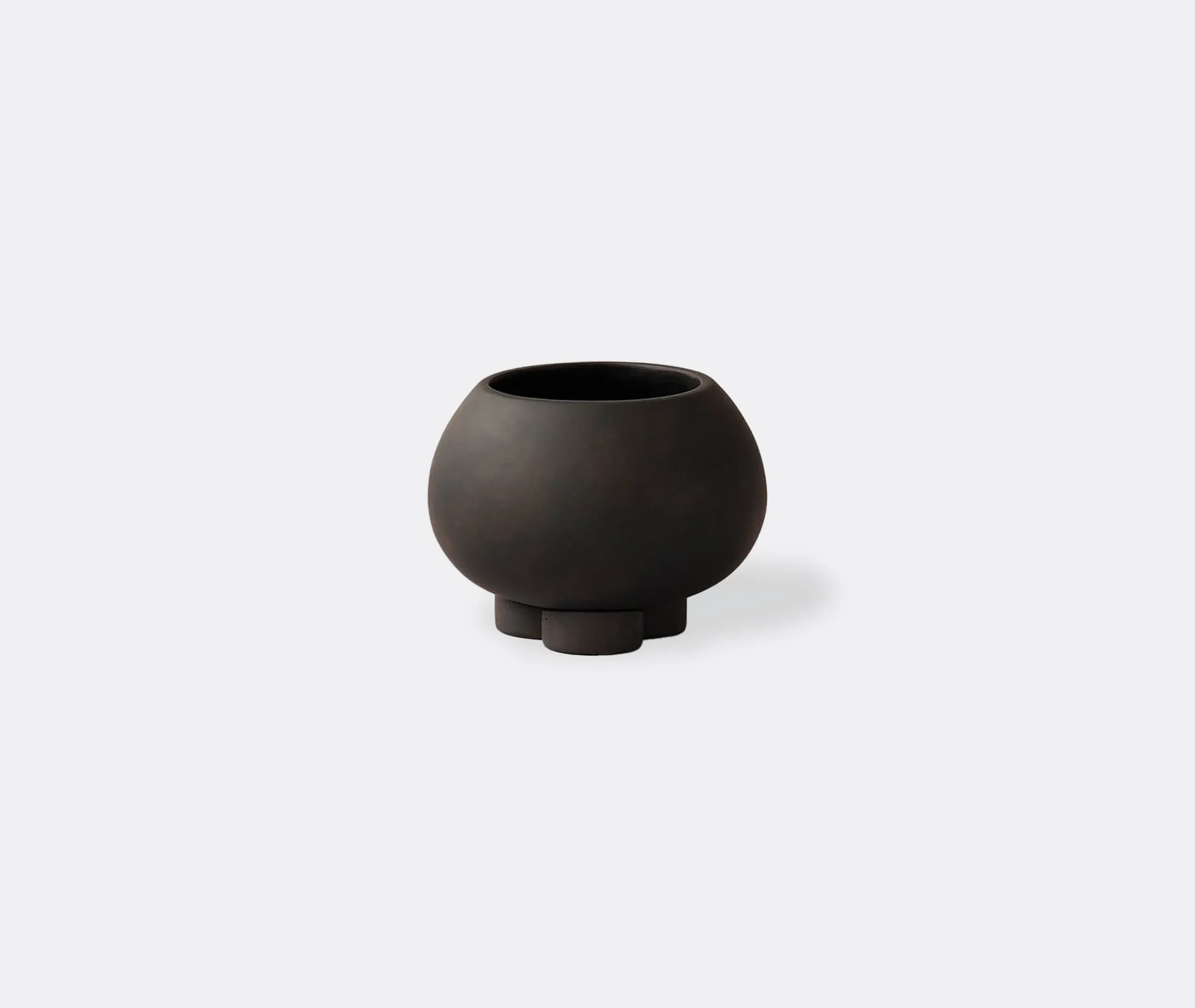 Petit Plant Pot with Legs - Coffee, Concrete image