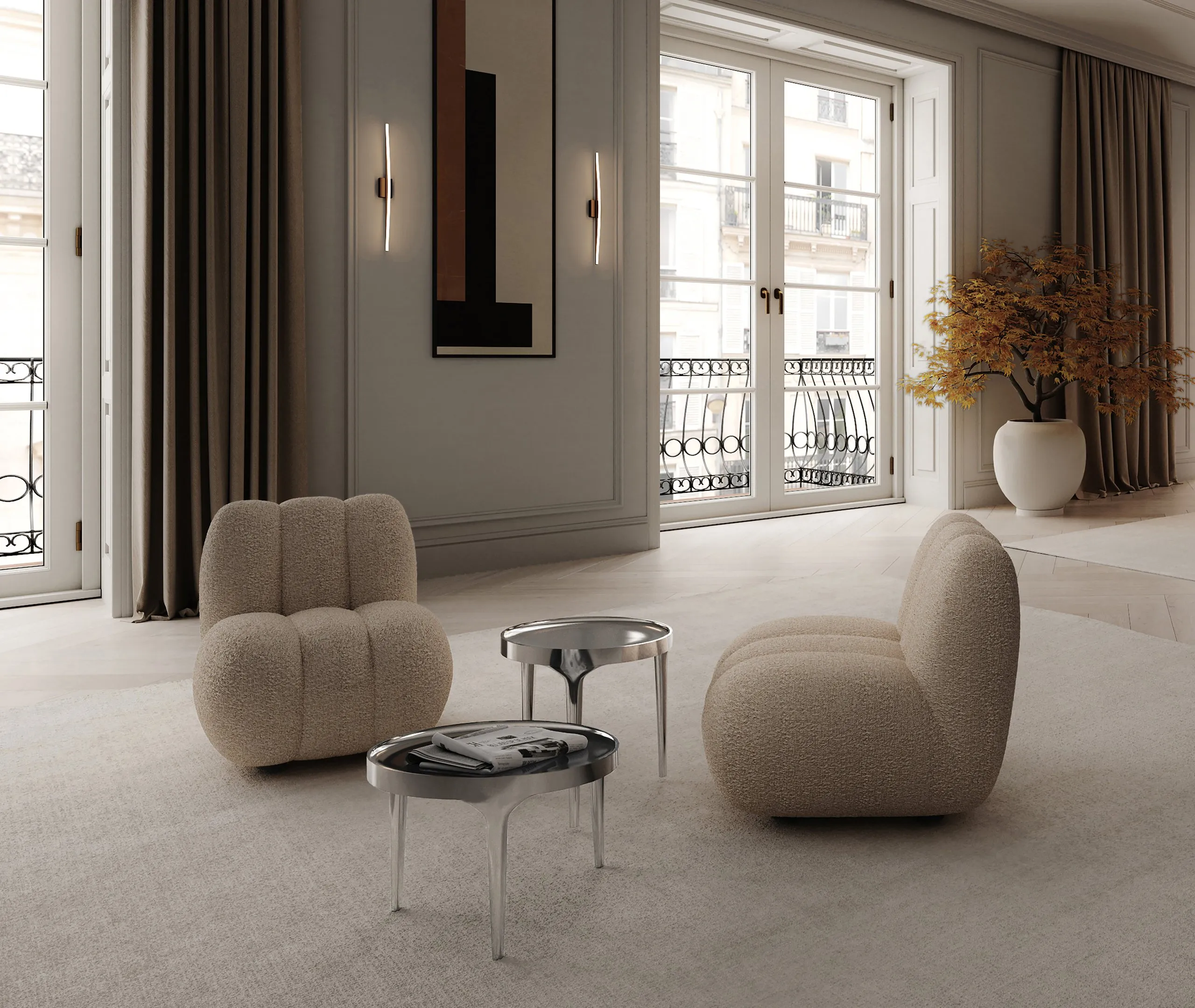 Phantom Low Table - Chrome