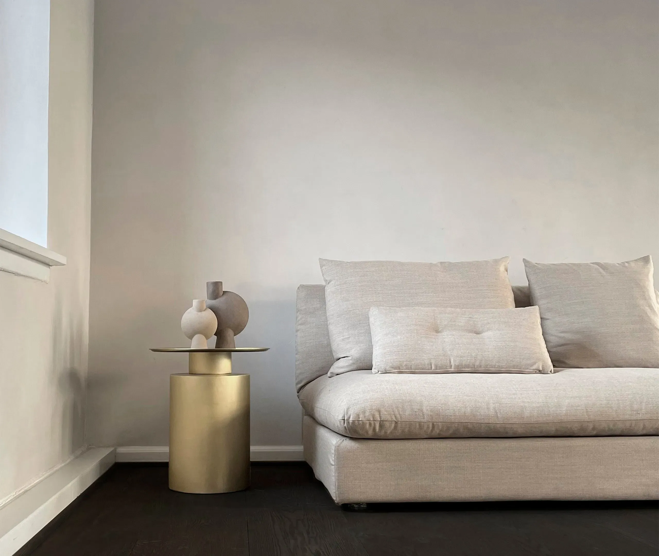 Pillar Tall Table - Brass