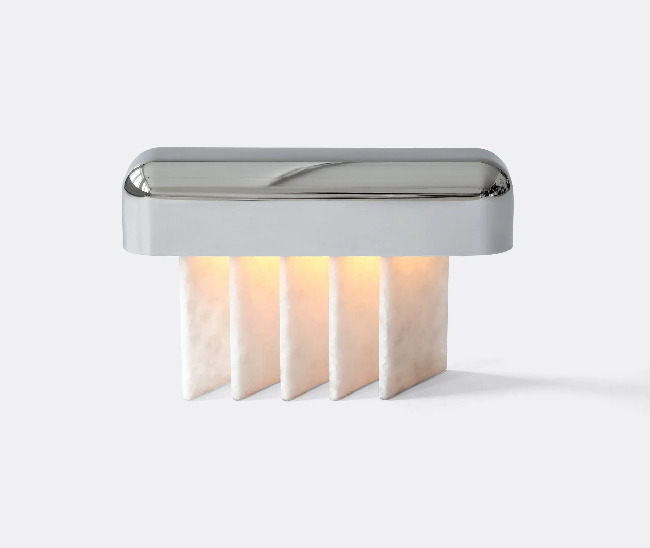 Portable Table Lamp with Dimmer - Chrome, Metal