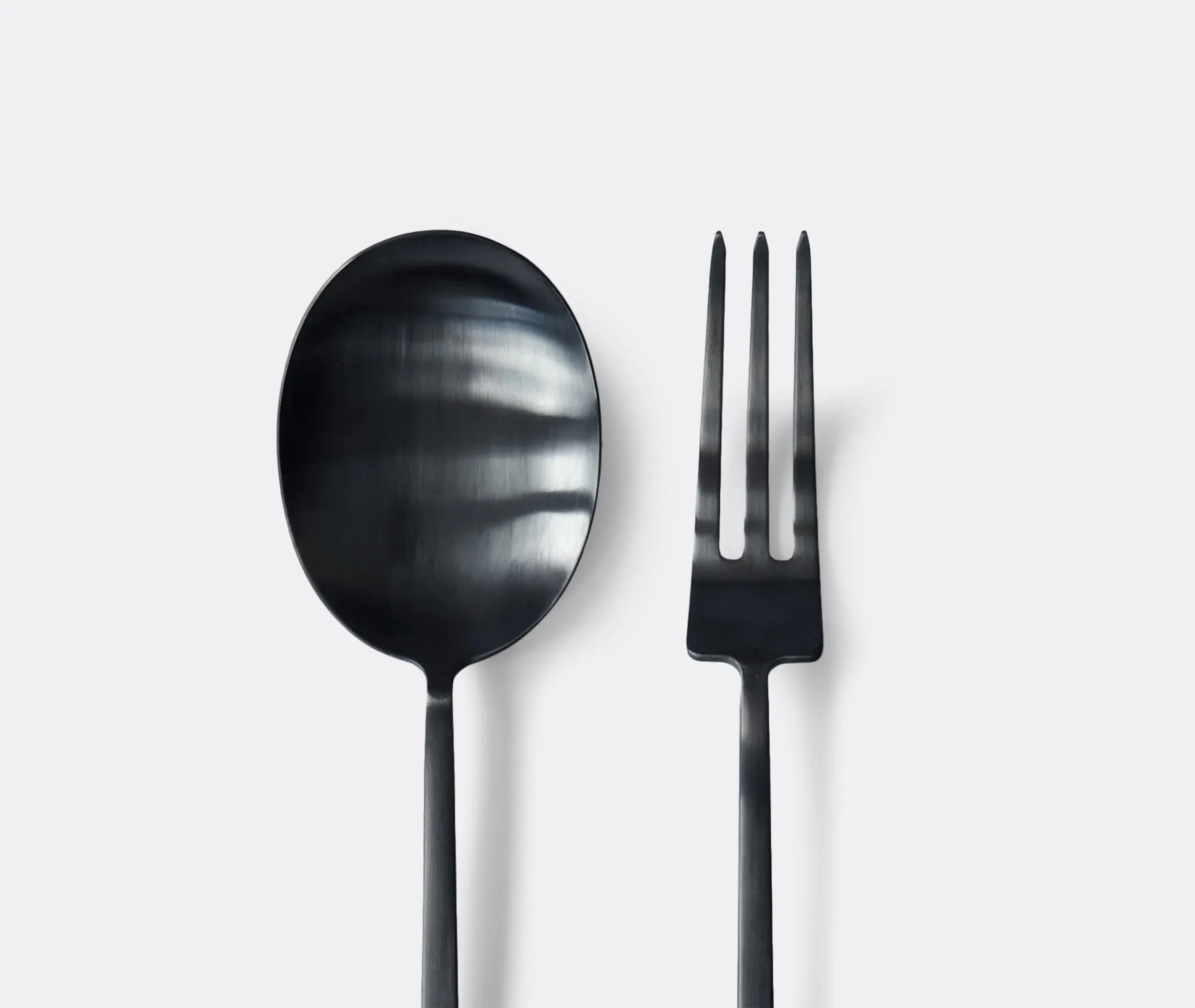 Salad Server Set with Ergonomic Handles - Black
