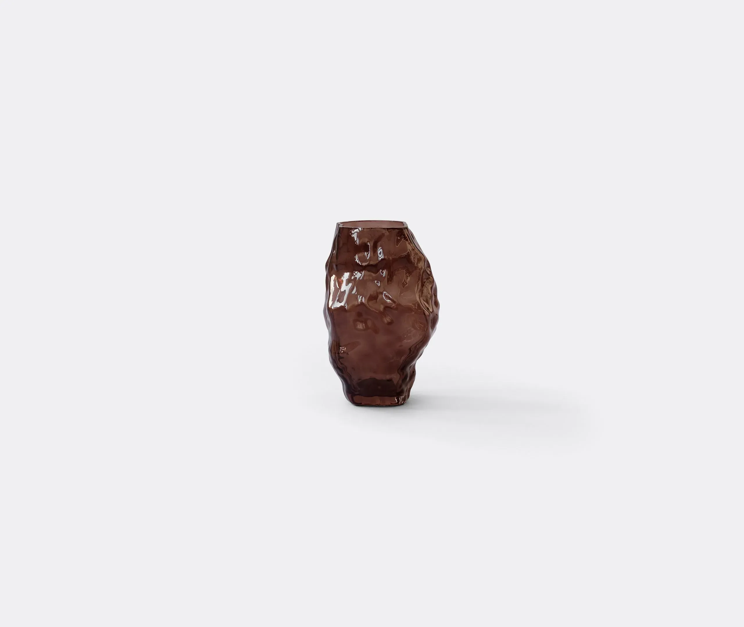 Small Katachi Vase - Smoked Forest, Glass
