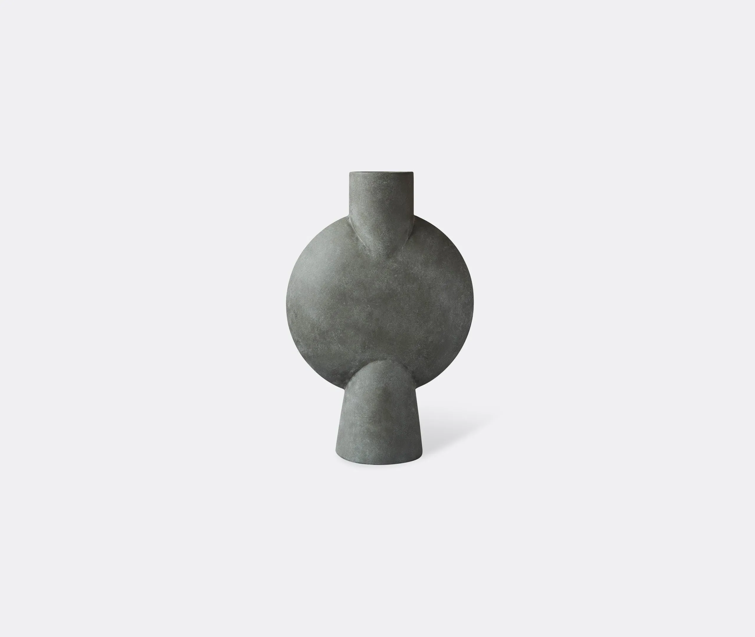 Sphere Bubl Vase Hexa - Dark Grey, Ceramic