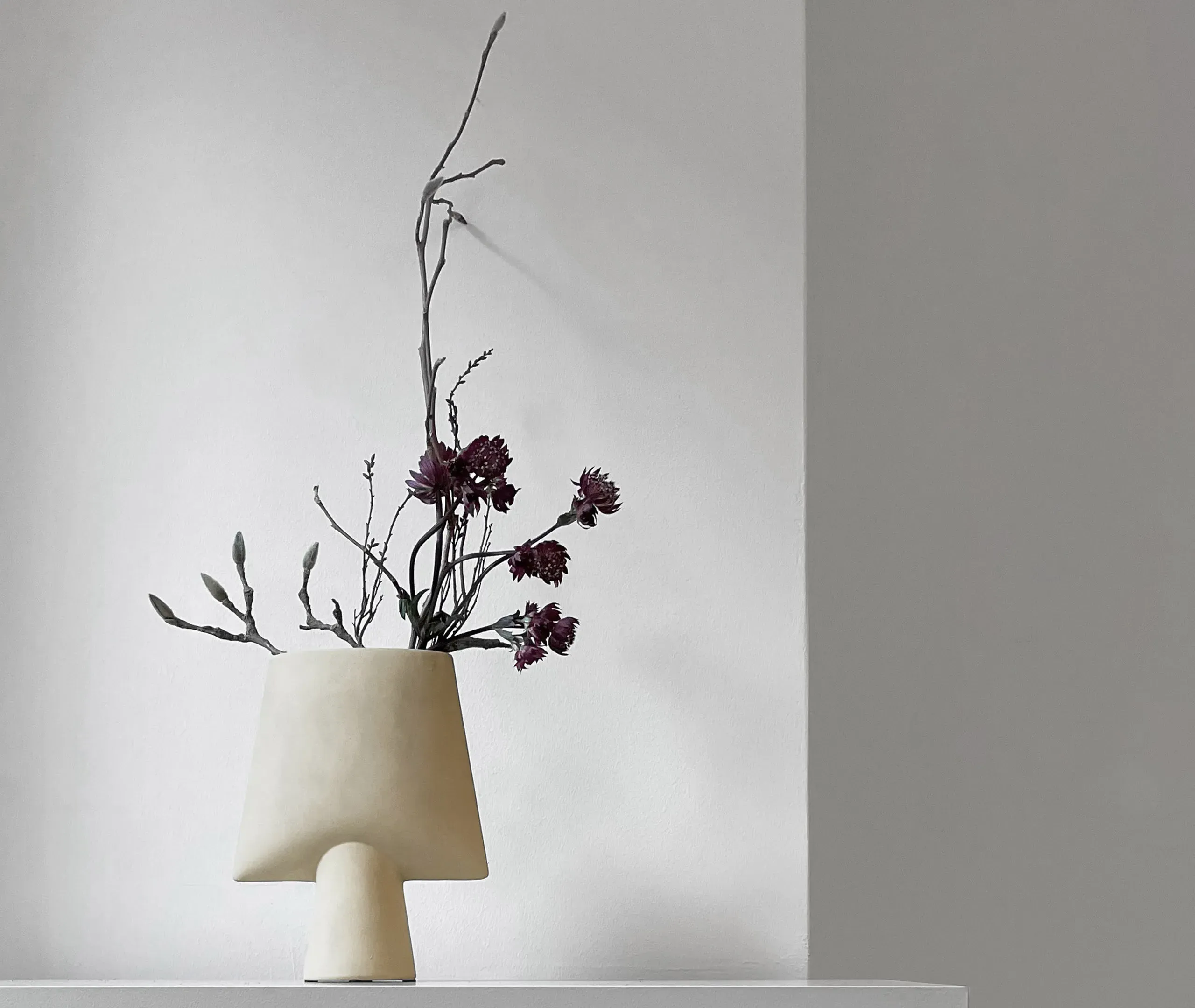 Sphere Mini Square Vase - Sand, Ceramic