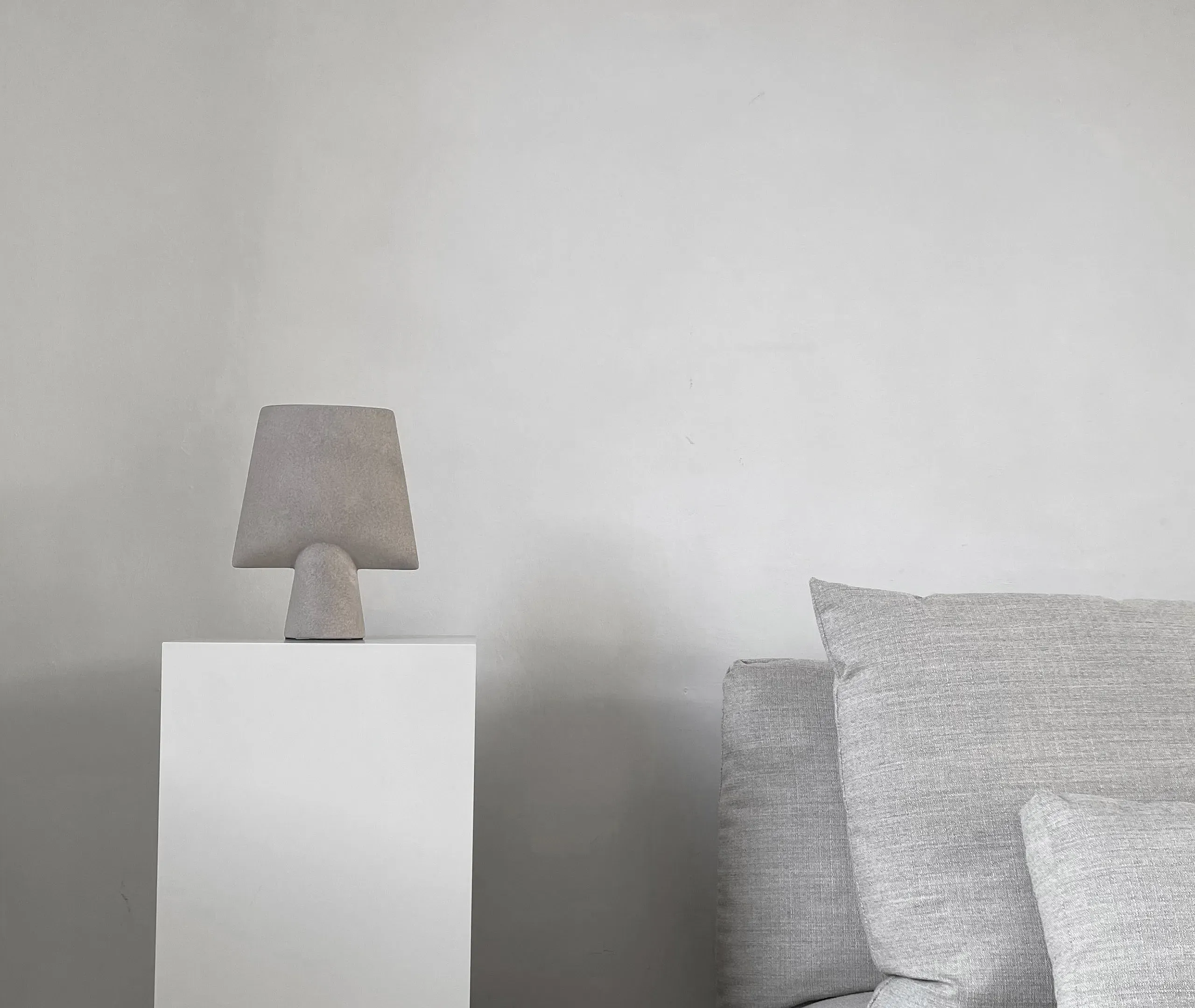 Sphere Mini Square Vase - Taupe, Ceramic