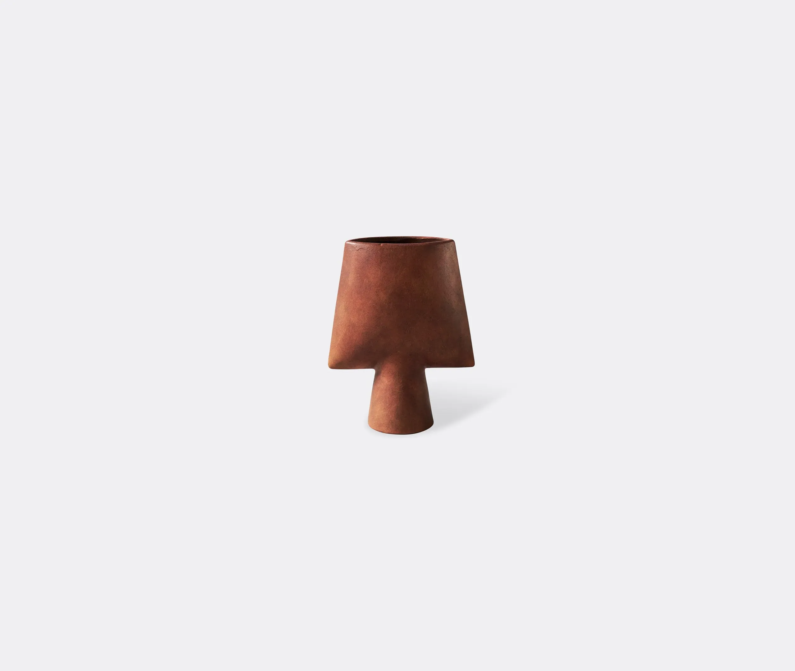 Sphere Mini Square Vase - Terracotta, Ceramic