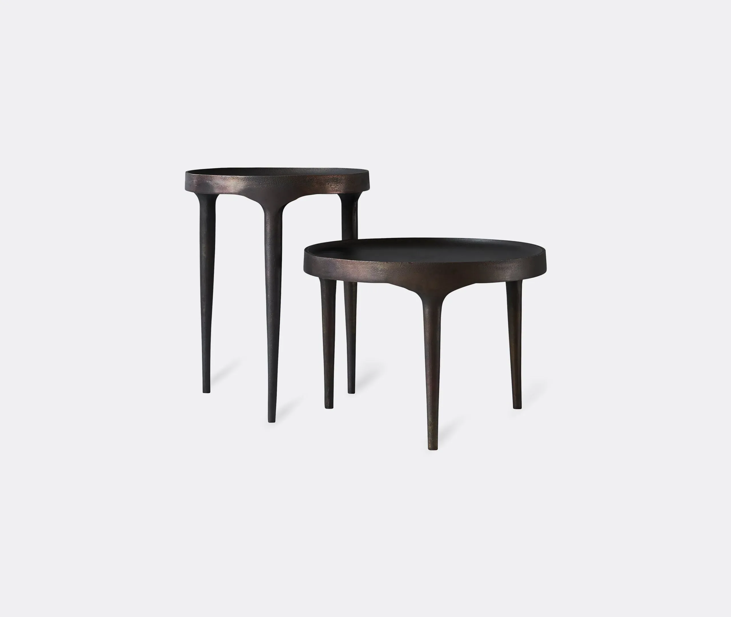 Tall Cast Iron Table - Brown, Hand Painted
