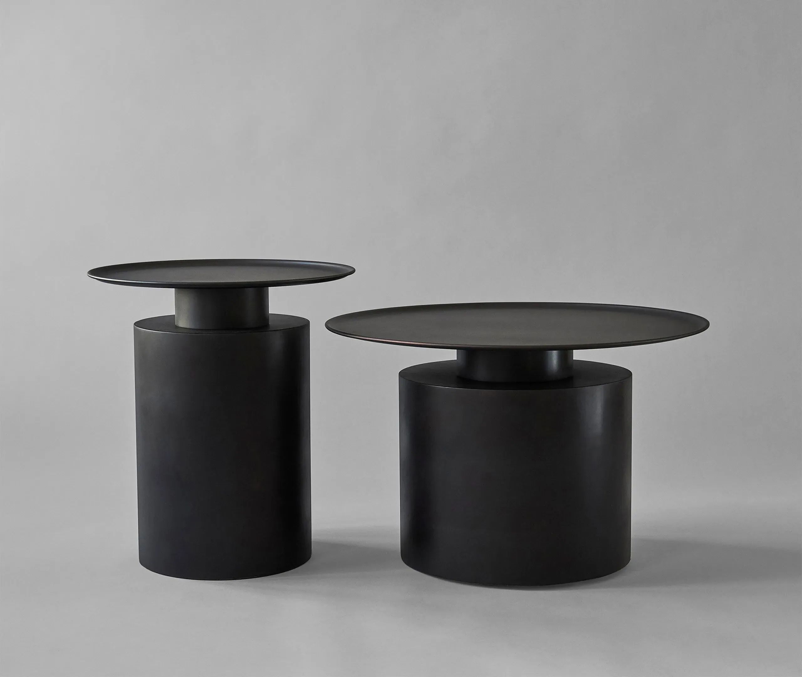 Tall Console Table Art Deco Style - Black, Metal