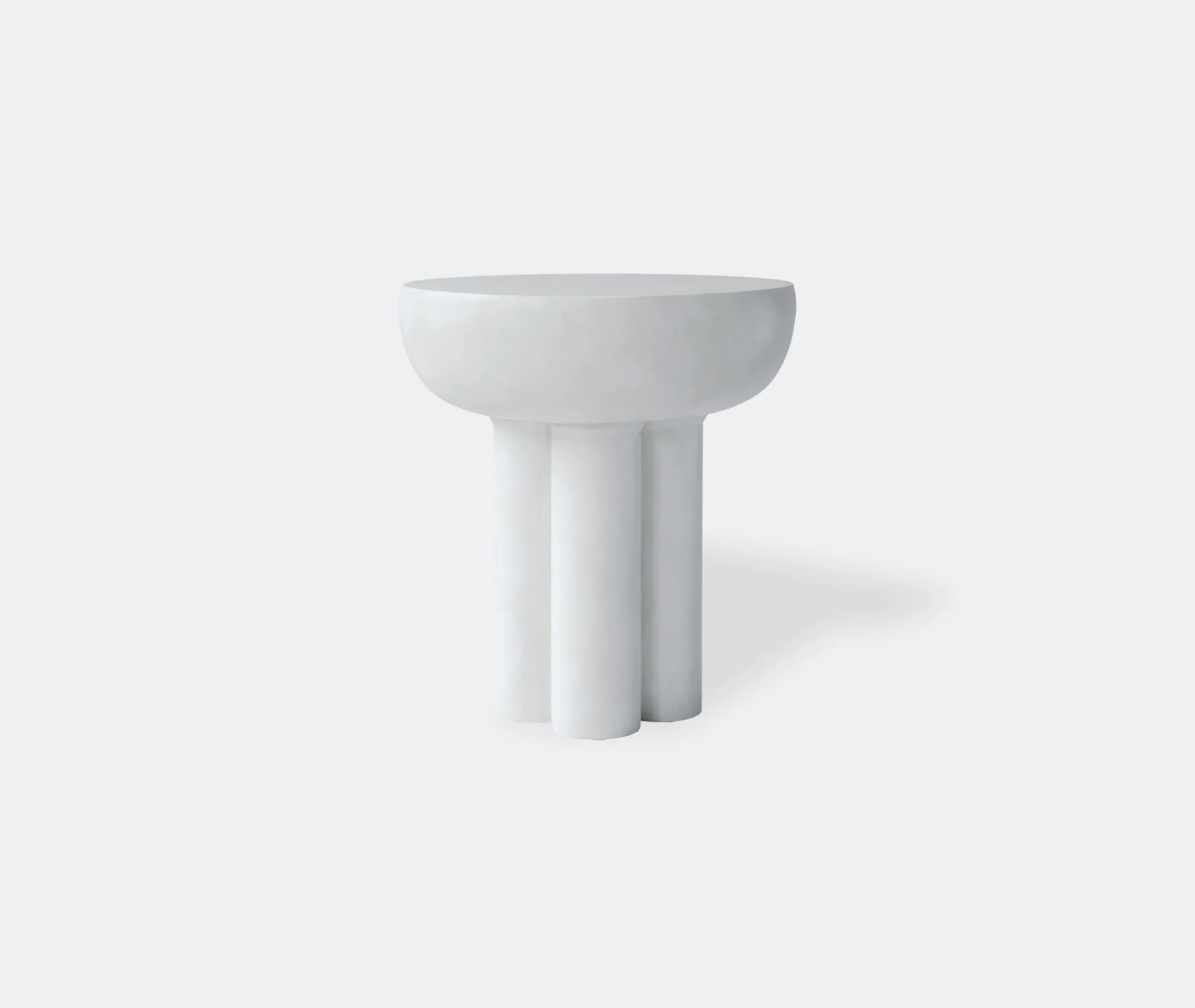 Tall Round Table - White, Fibre Concrete