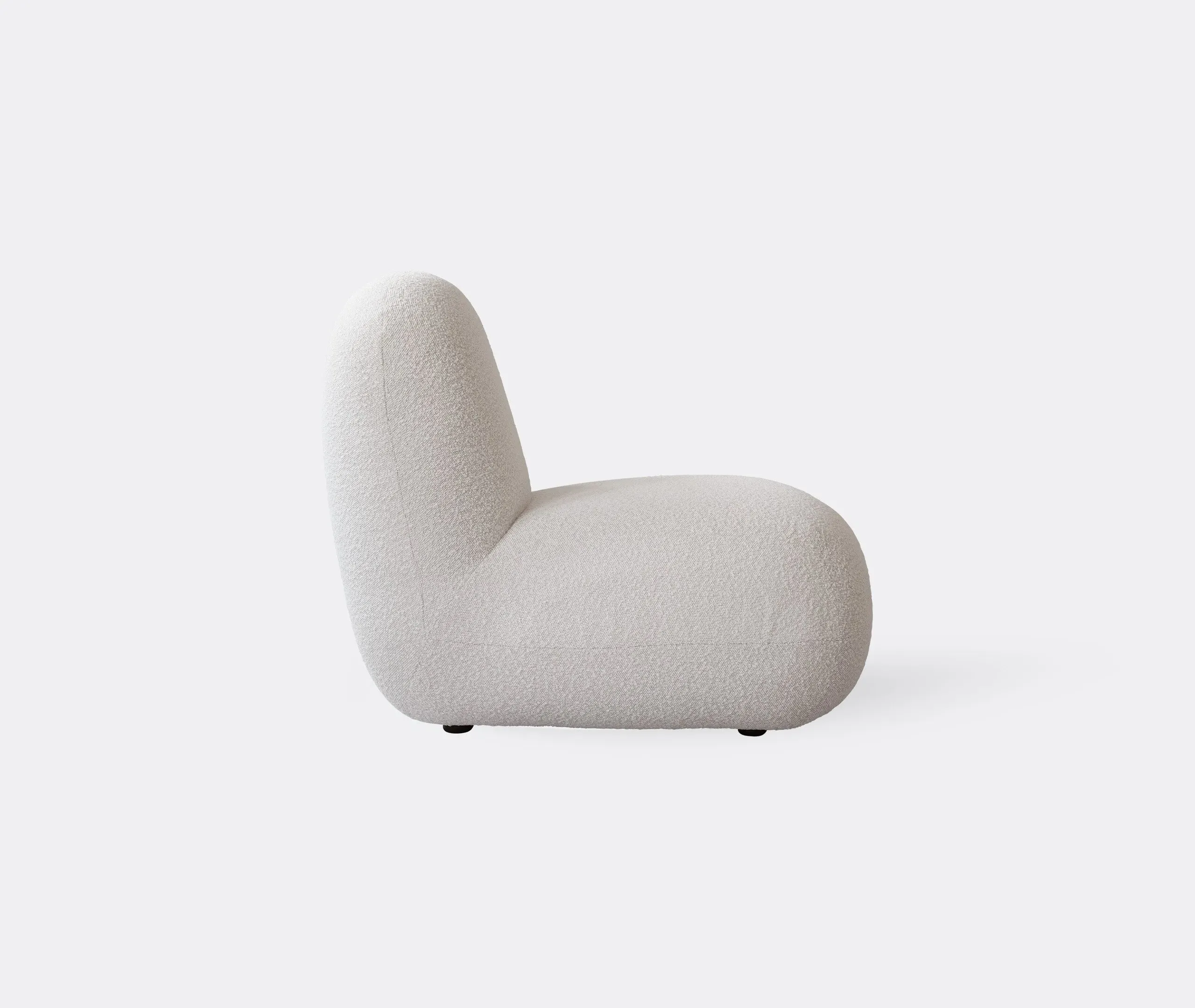 Toe Flat Lounge Chair - Bouclé