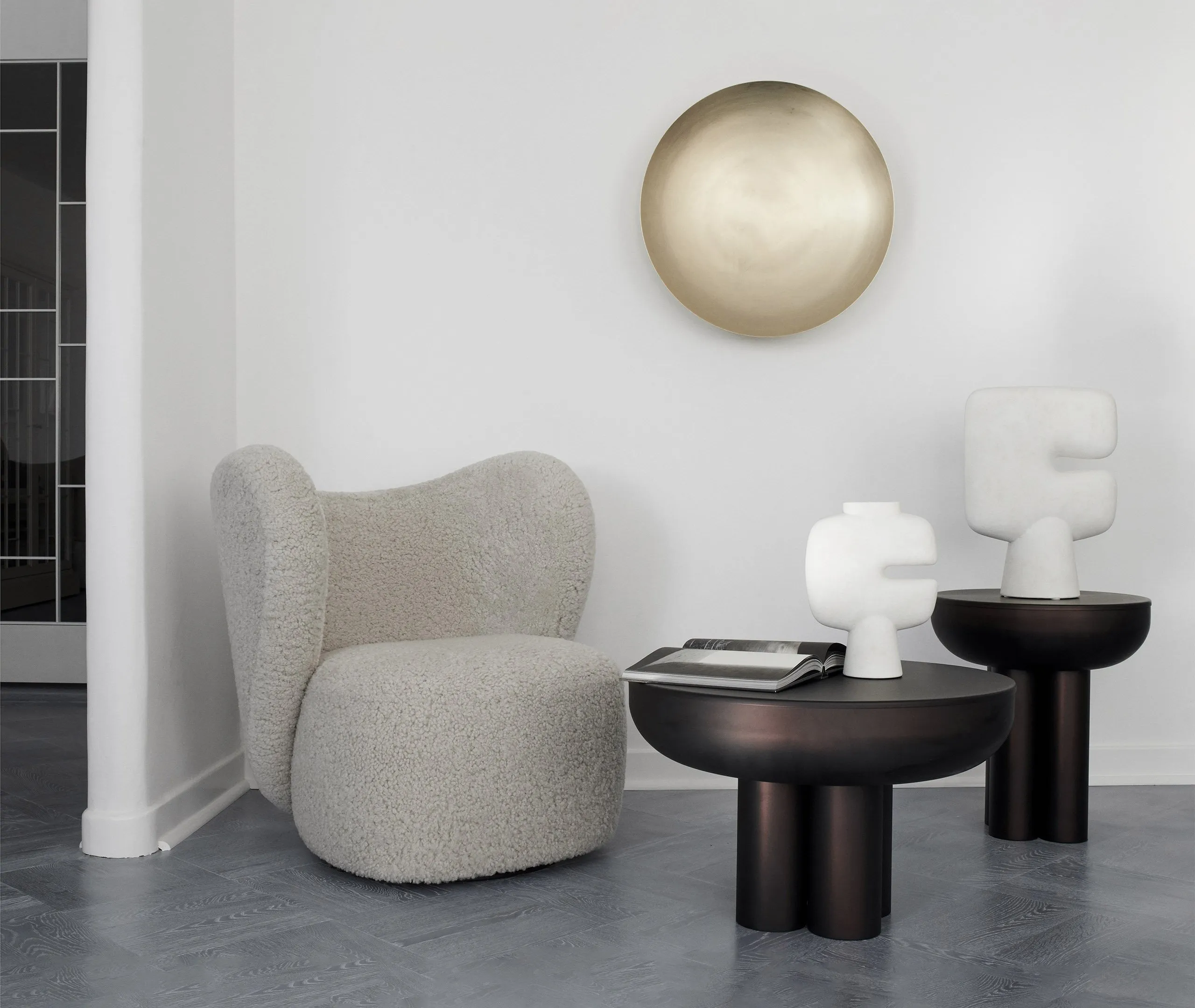 Tribal Large Vase - White, Ceramic