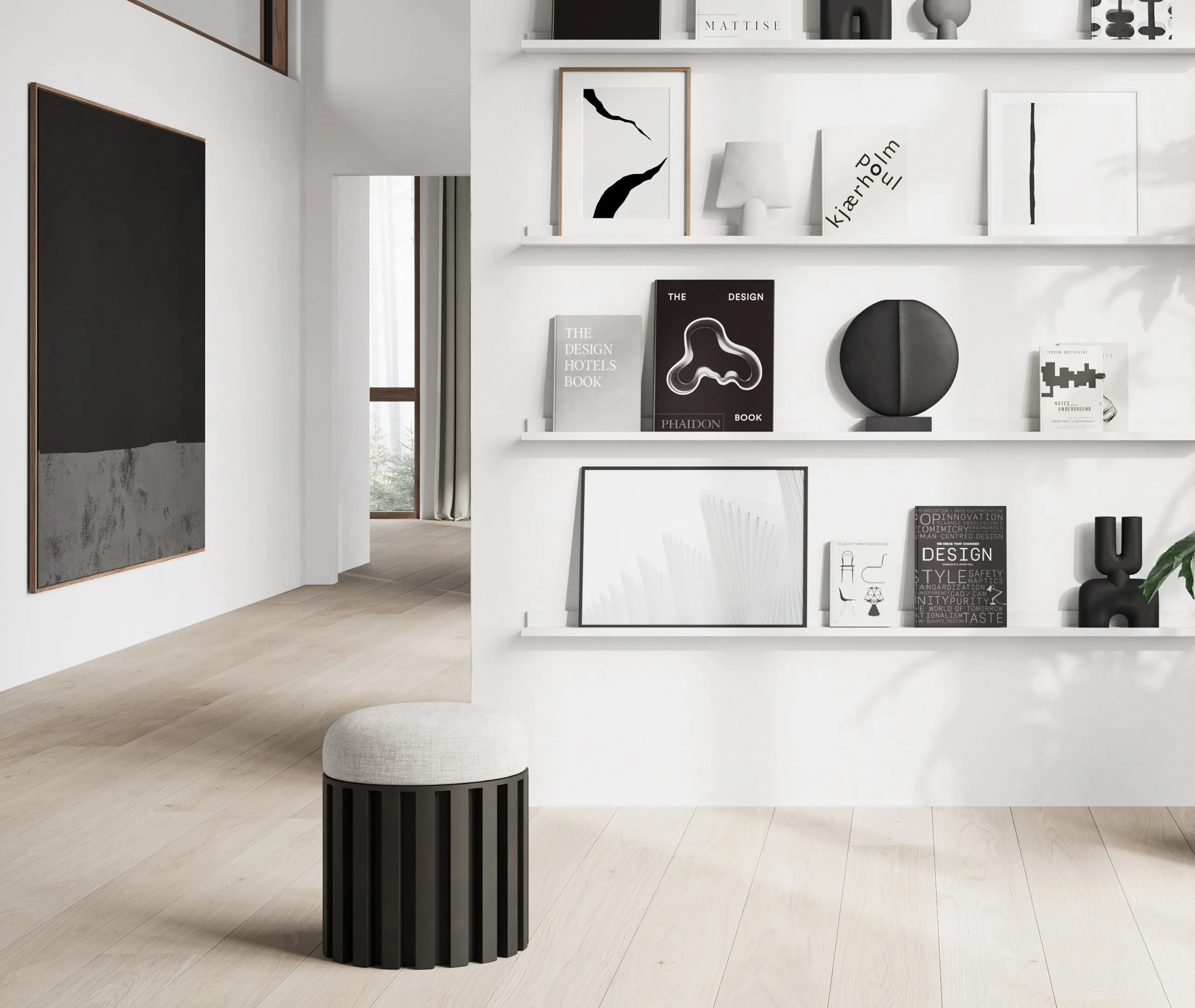 Tribu Stool - Coffee, Fibre Concrete