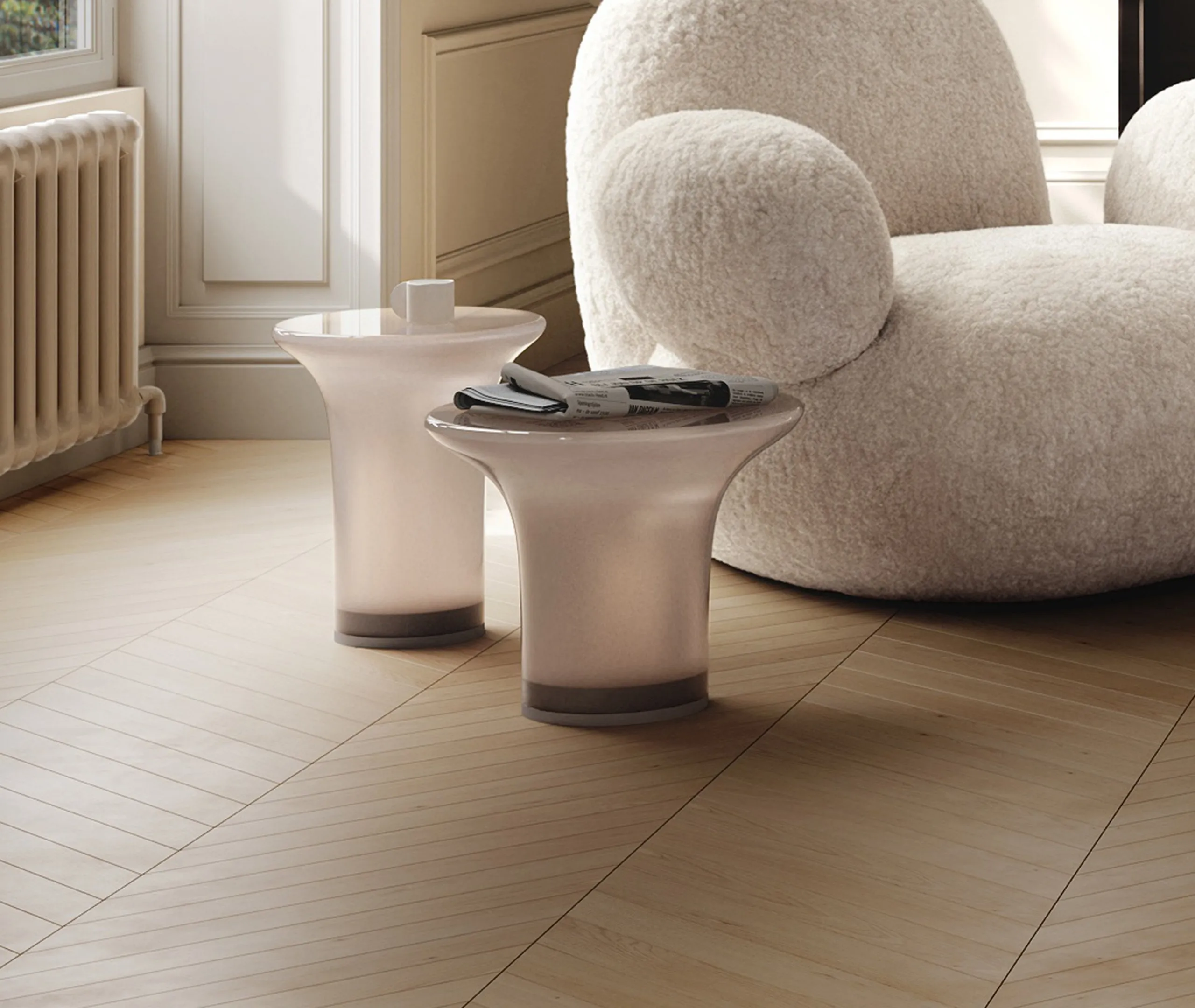 Trumpet Table - Smoked Desert, Glass