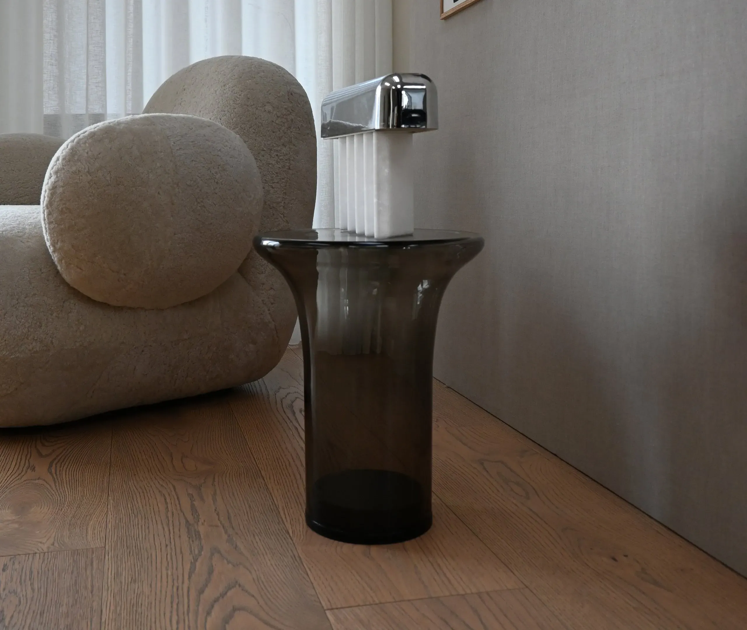Trumpet Table - Smoked Forest, Glass