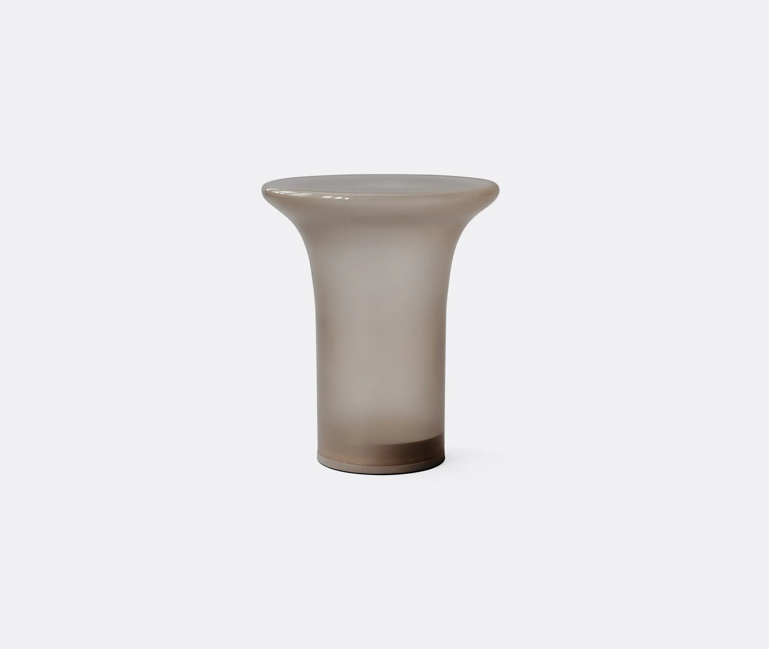 Trumpet Table with Wooden Base - Smoked Desert image