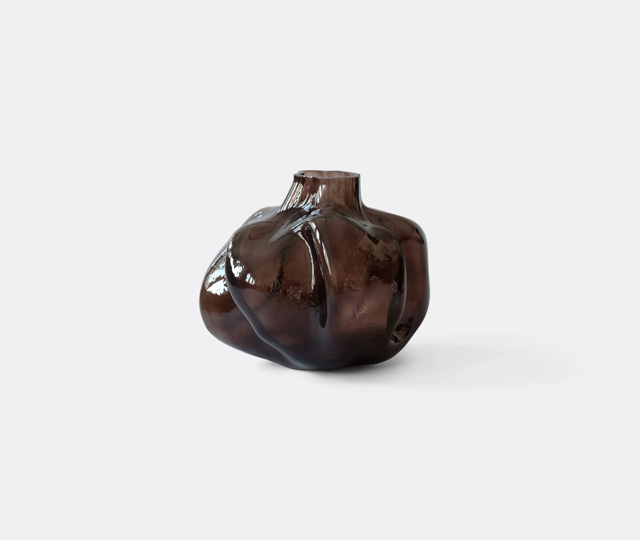 Wabi Medium Vase - Smoked Forest, Glass
