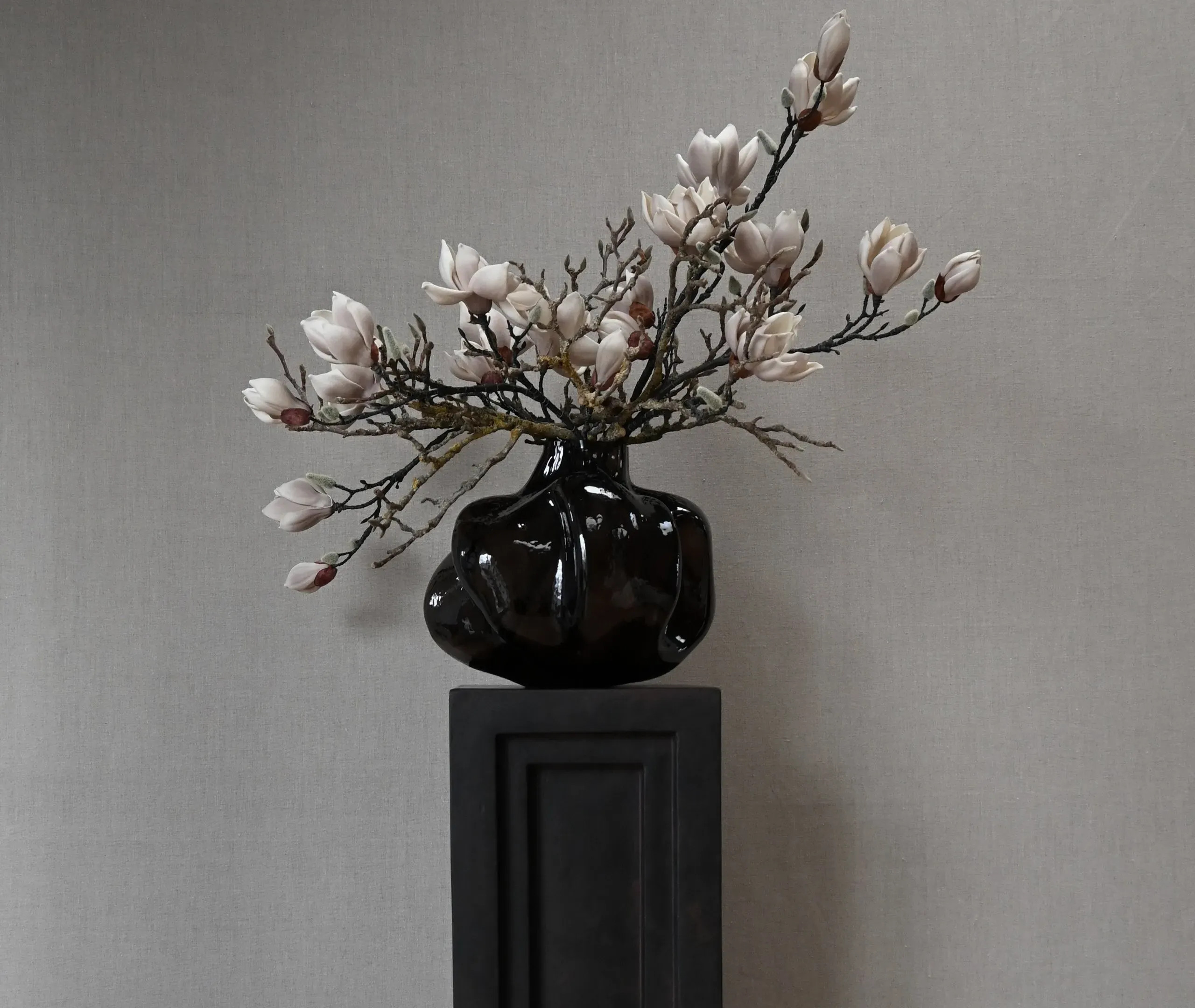 Wabi Medium Vase - Smoked Forest, Glass