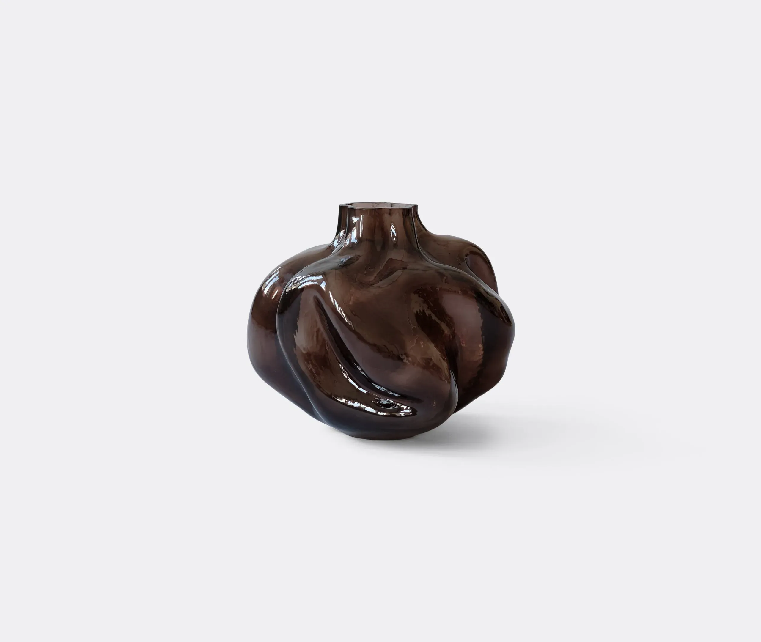 Wabi Medium Vase - Smoked Forest, Glass