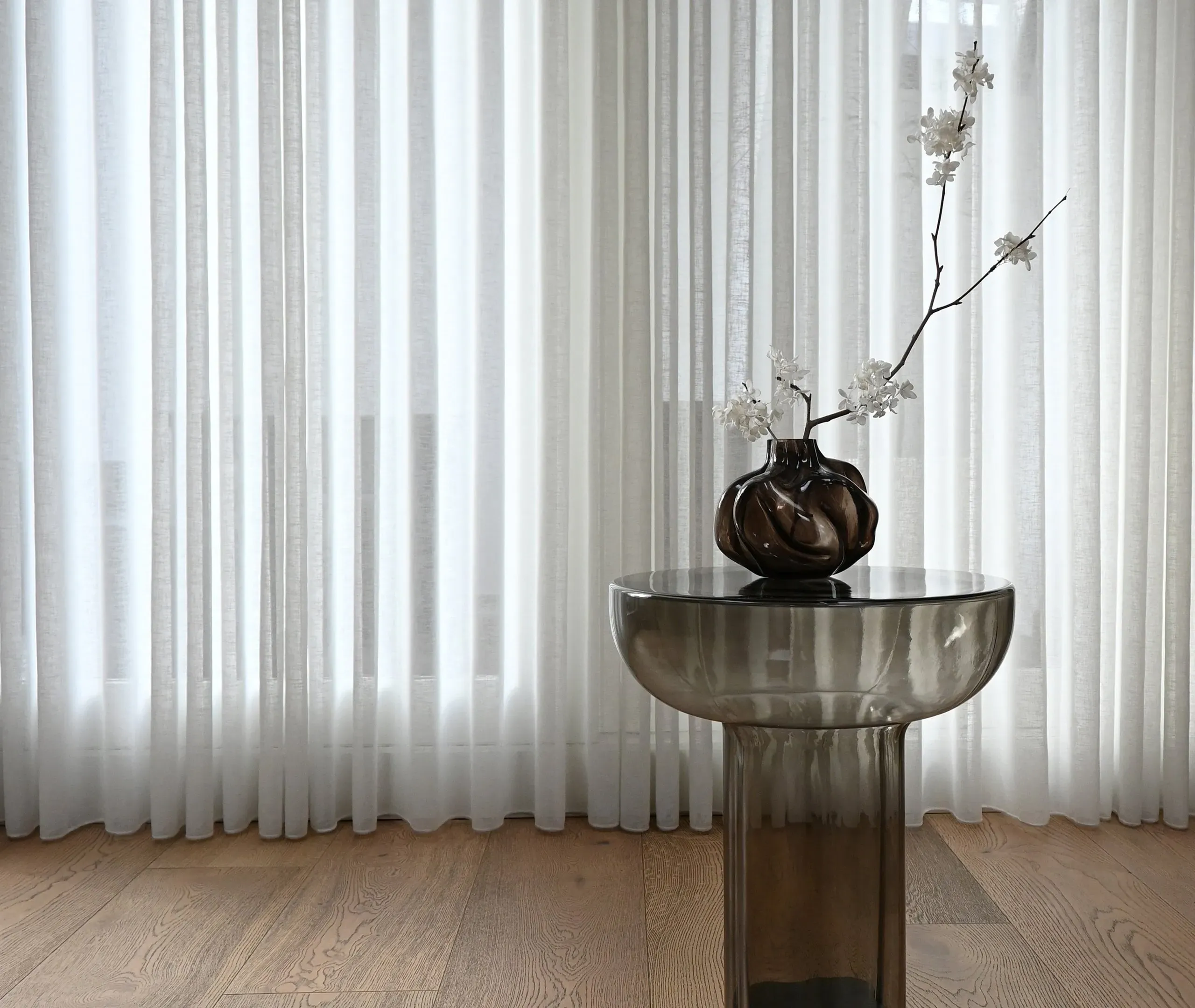 Wabi Small Vase - Smoked Forest, Glass