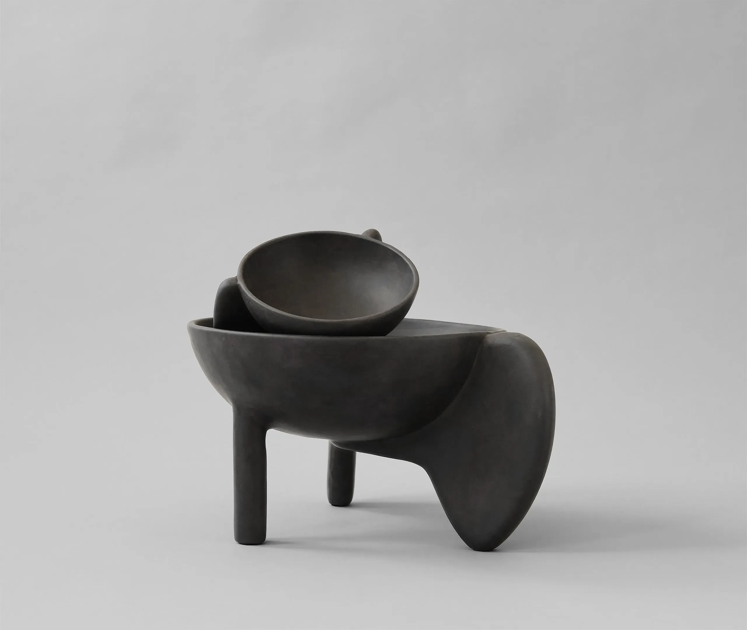 Wing Bowl Big Decorative Object - Coffee, Ceramic