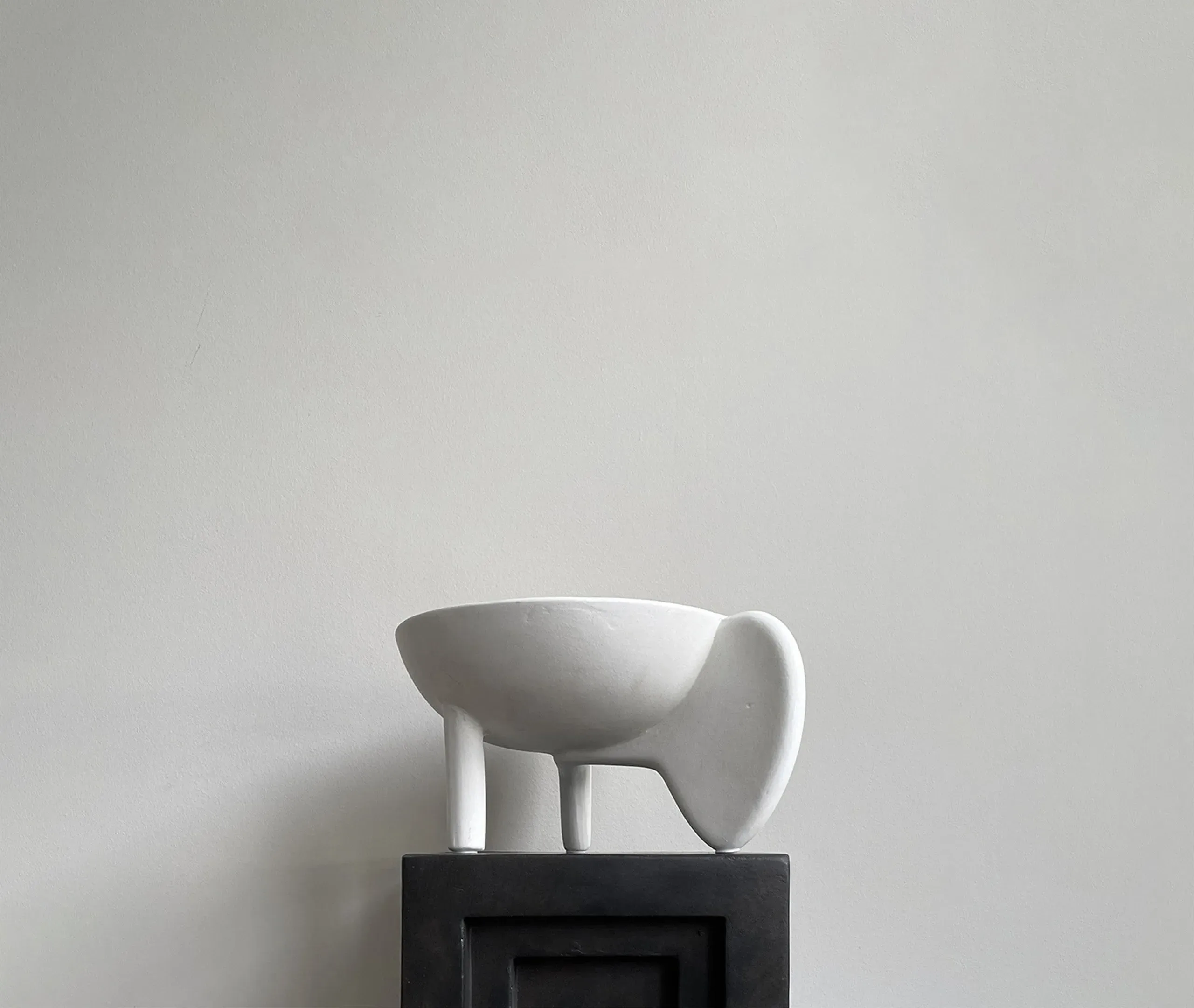 Wing Bowl Big Decorative Object - White, Ceramic