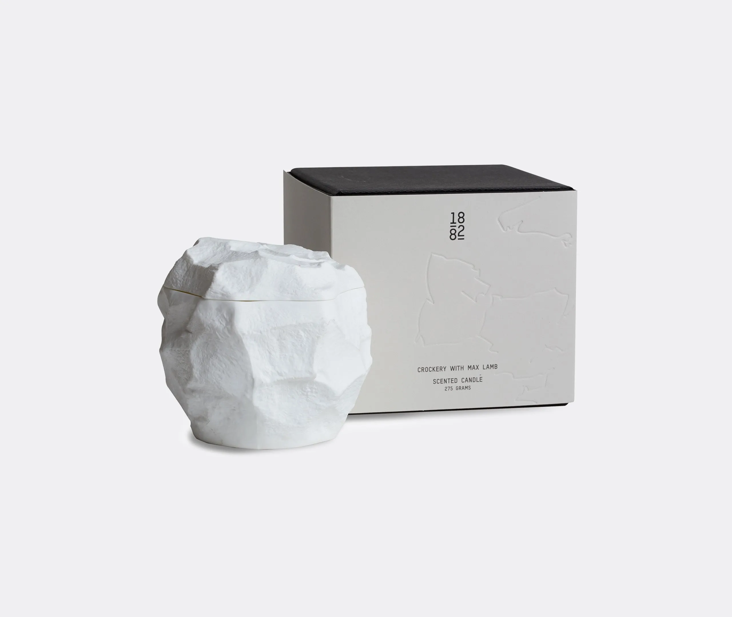 Crockery Scented Candle - White, Bone China