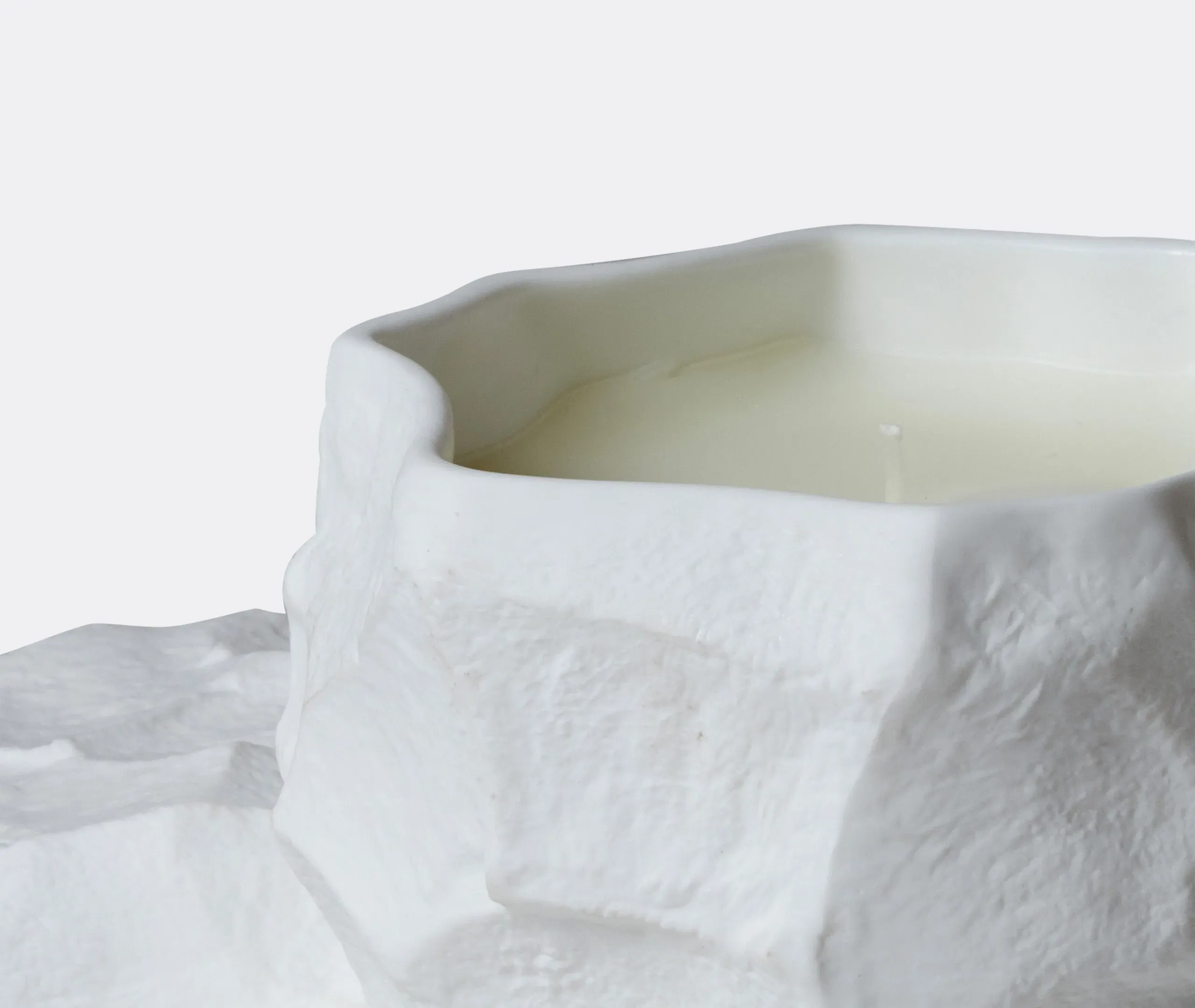 Crockery Scented Candle - White, Bone China