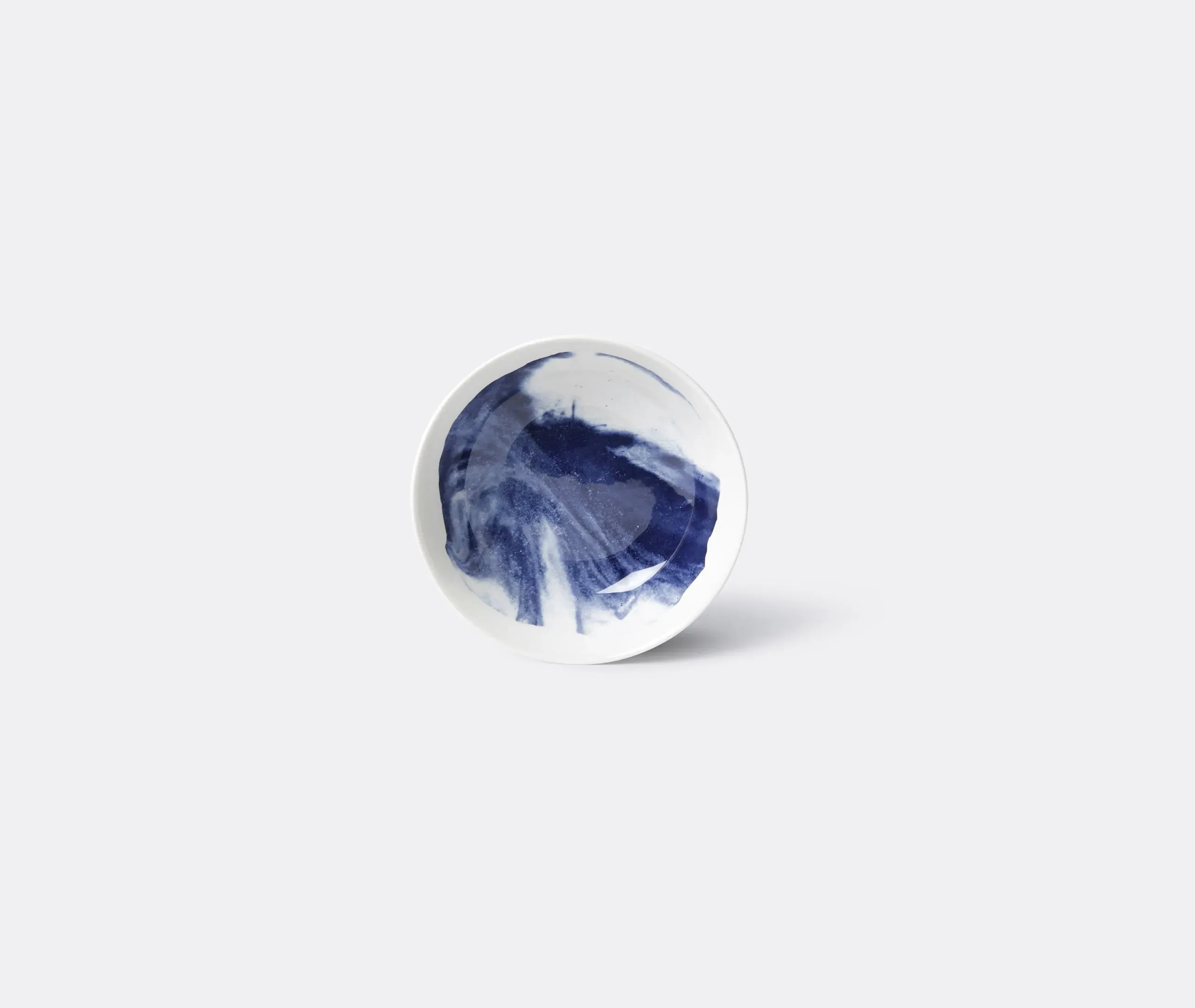 Decorative Bowl with Swirl Pattern - Blue