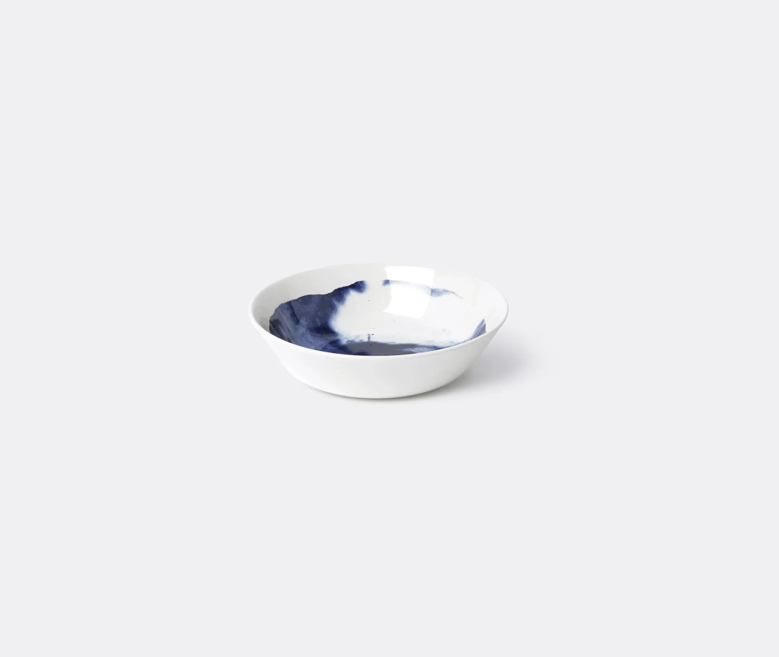 Decorative Bowl with Swirl Pattern - Blue image