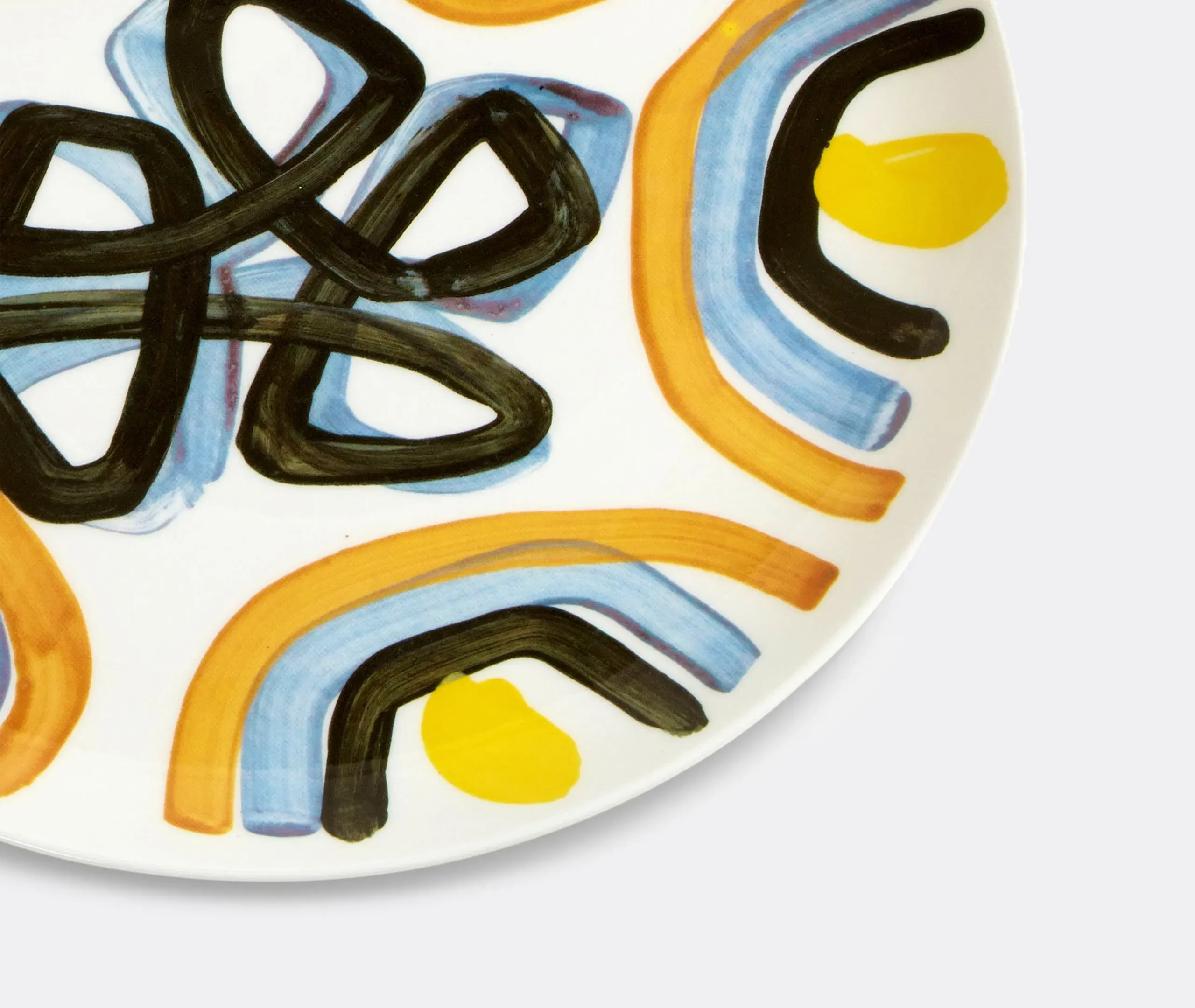 Dinner Plate with Floral Pattern - Multicolor