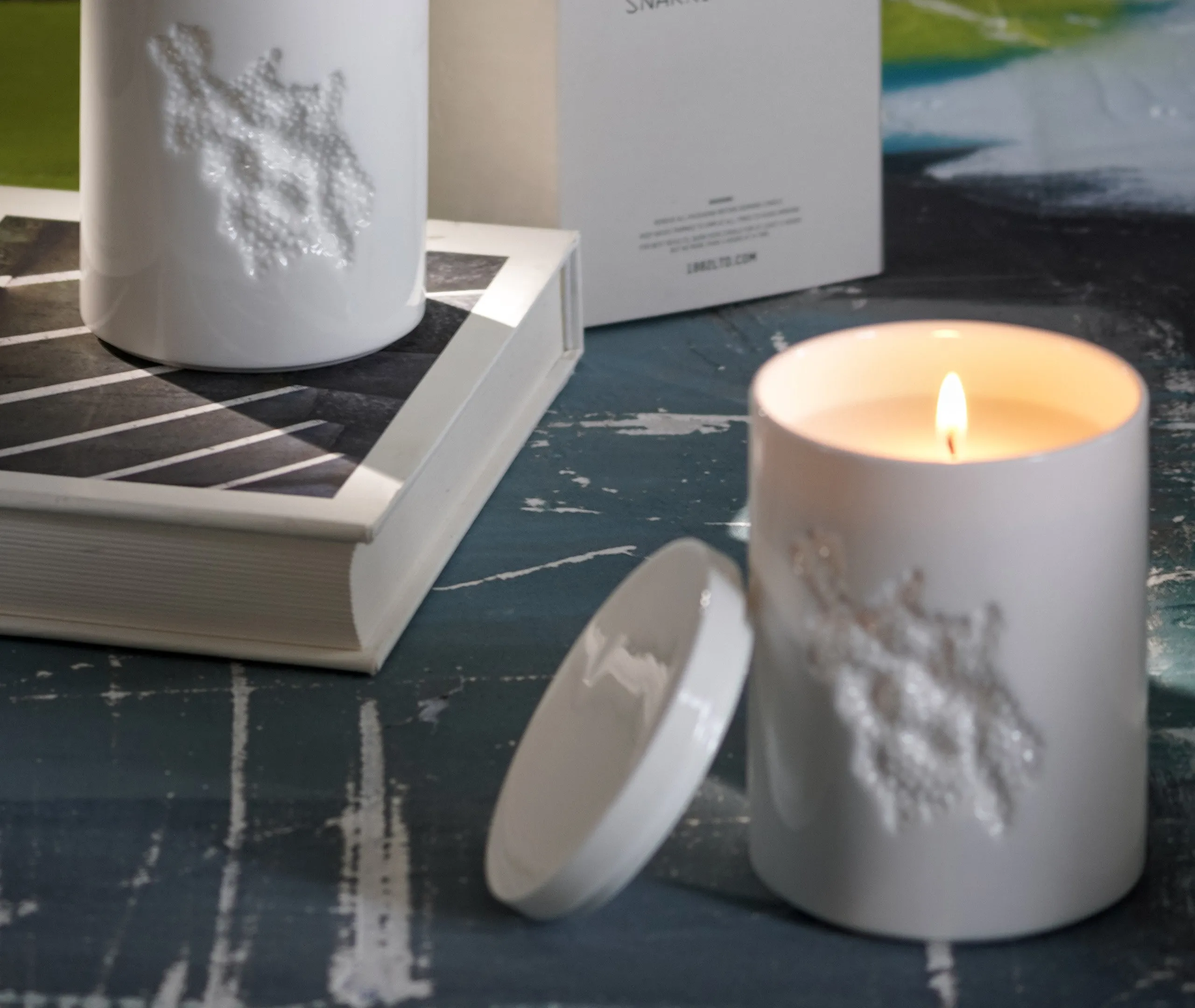 Dissolve Scented Candle - White, Bone China