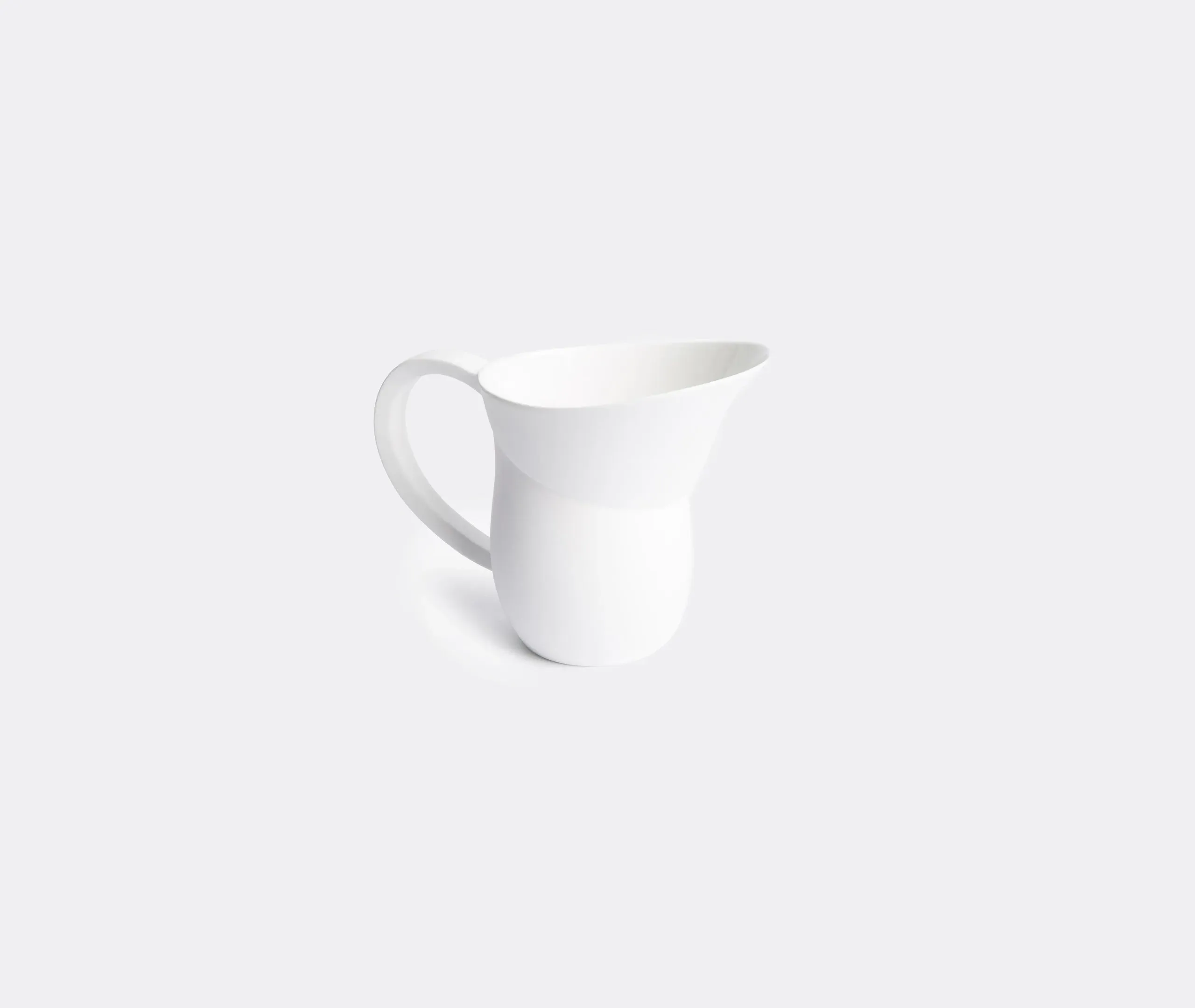 Flare Jug with Sculptural Design - White, Bone China image