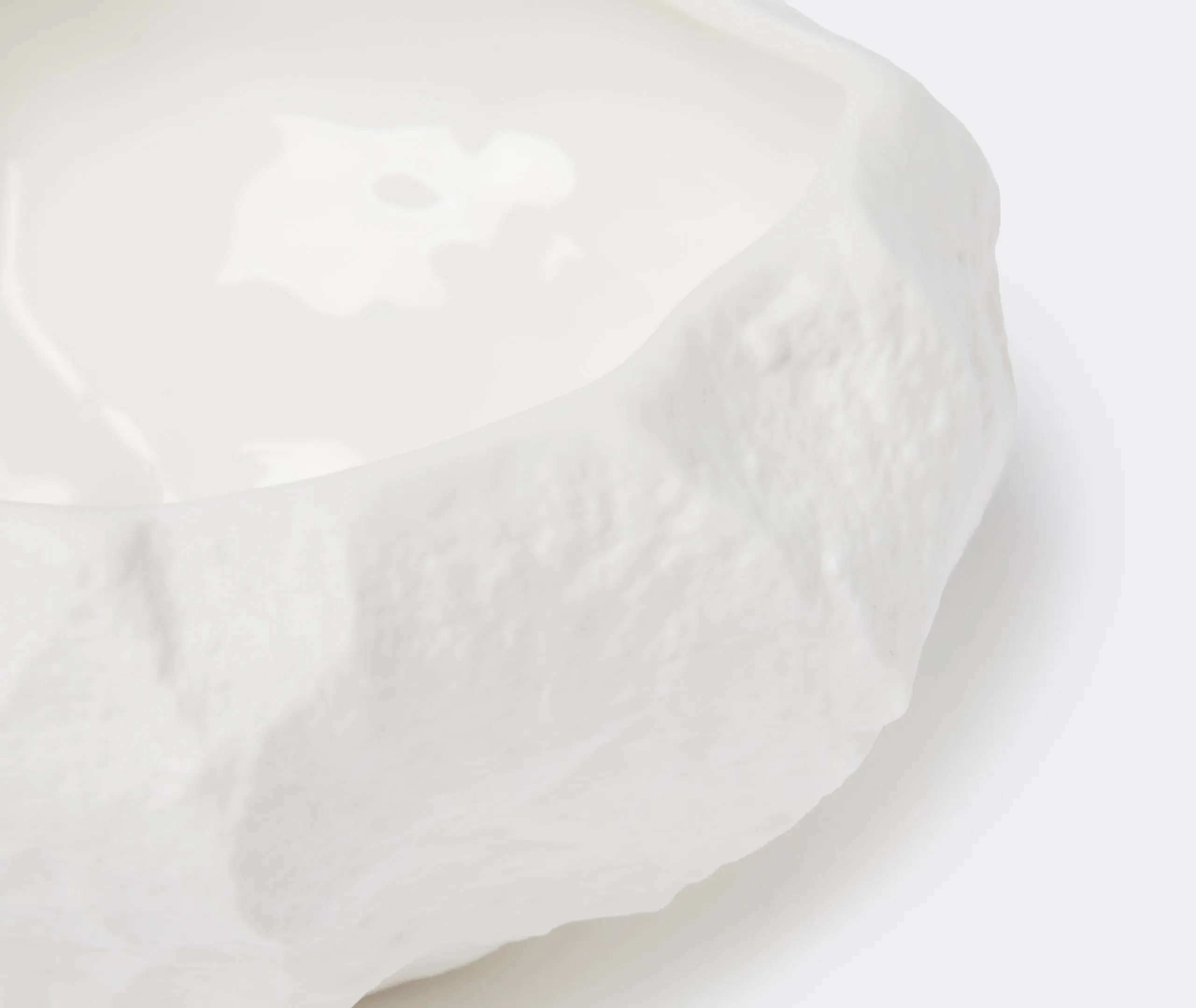 Medium Bowl with Textured Surface - White, Bone China