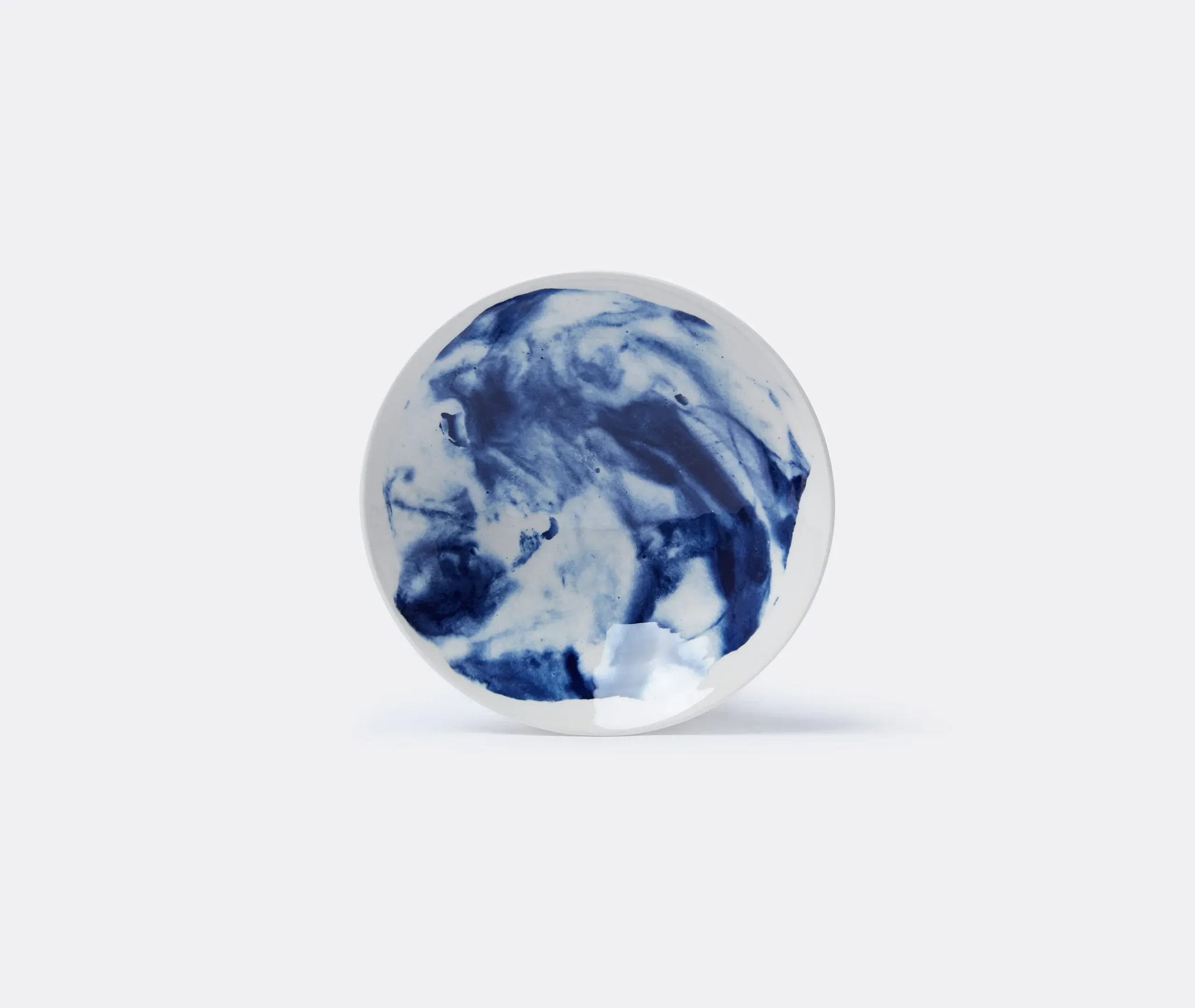 Medium Serving Bowl with Swirl Pattern - Blue