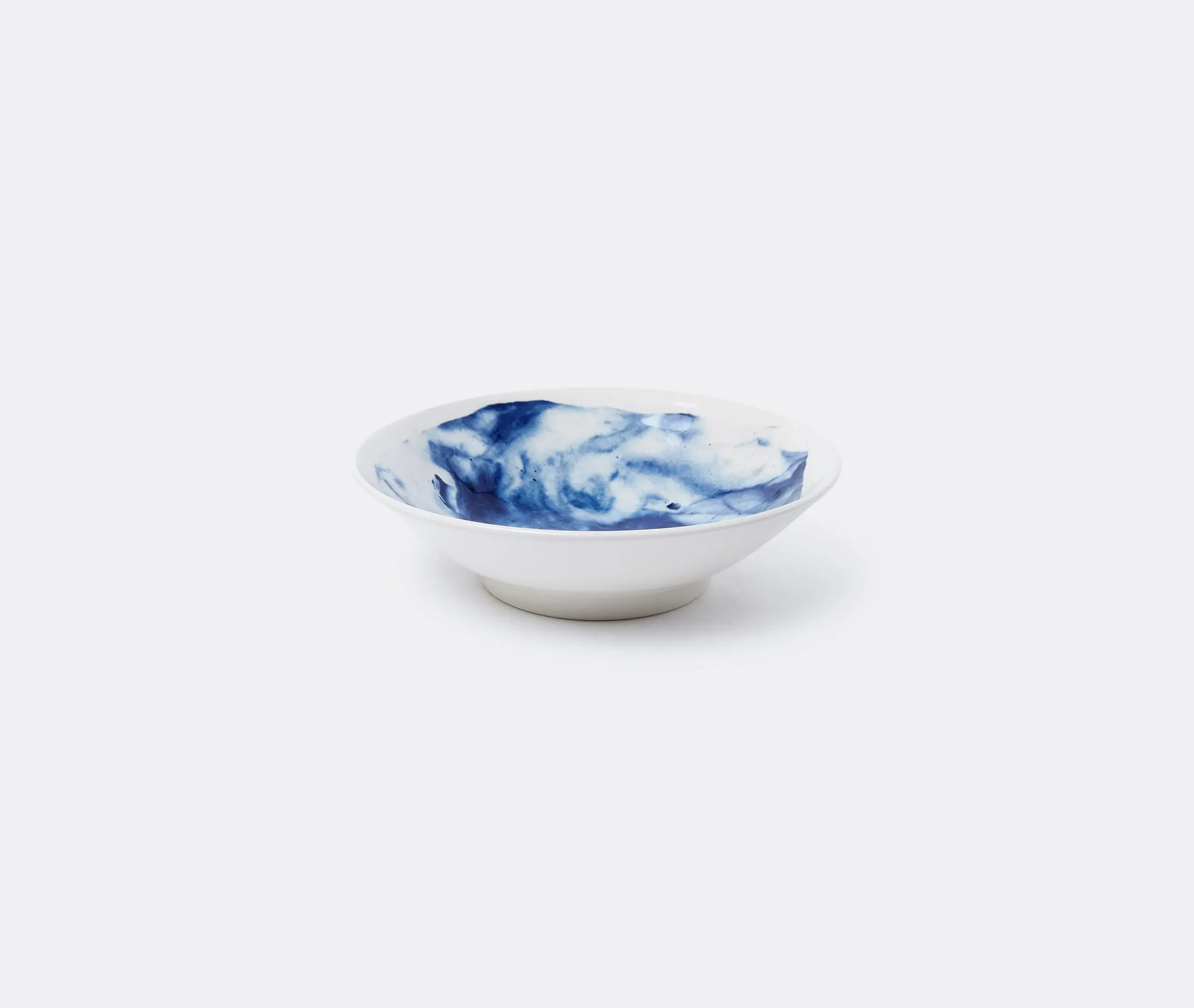 Medium Serving Bowl with Swirl Pattern - Blue image
